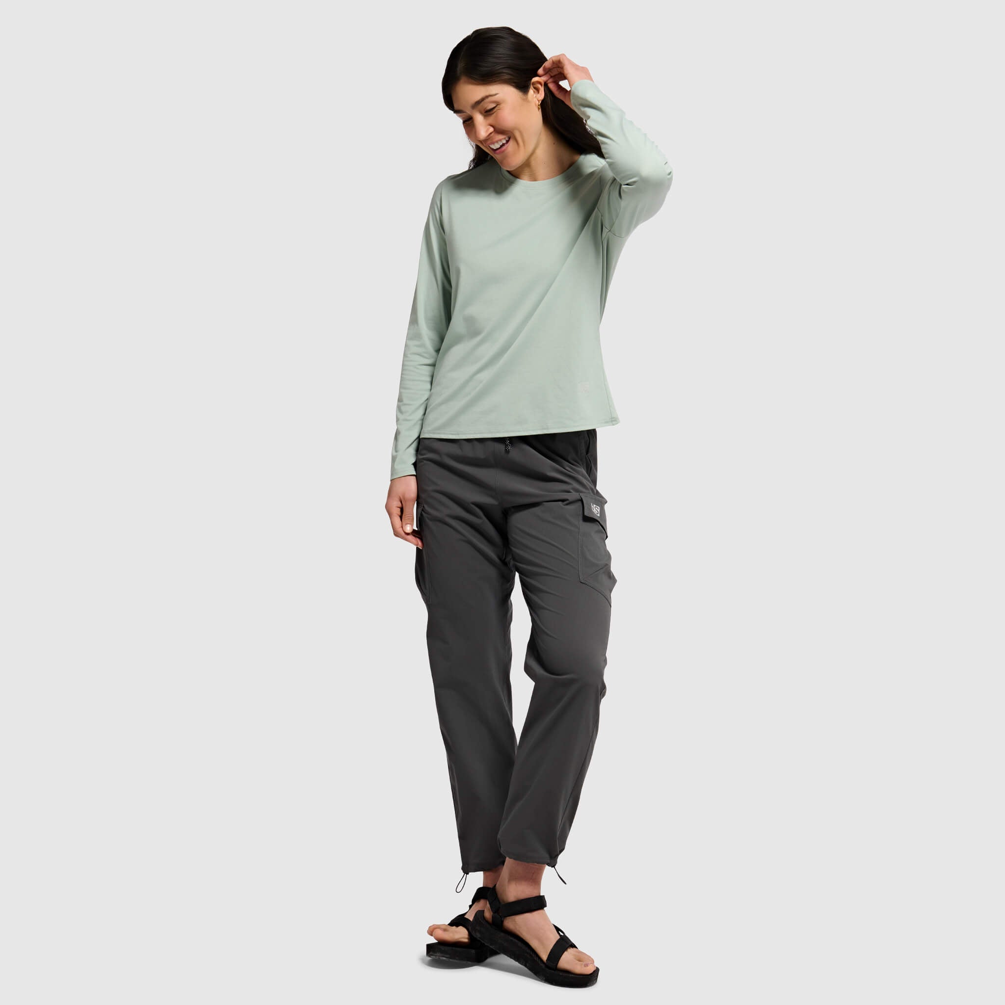 Women's BlackStrap Aspect Crewneck Long Sleeve Shirt #color_spruce