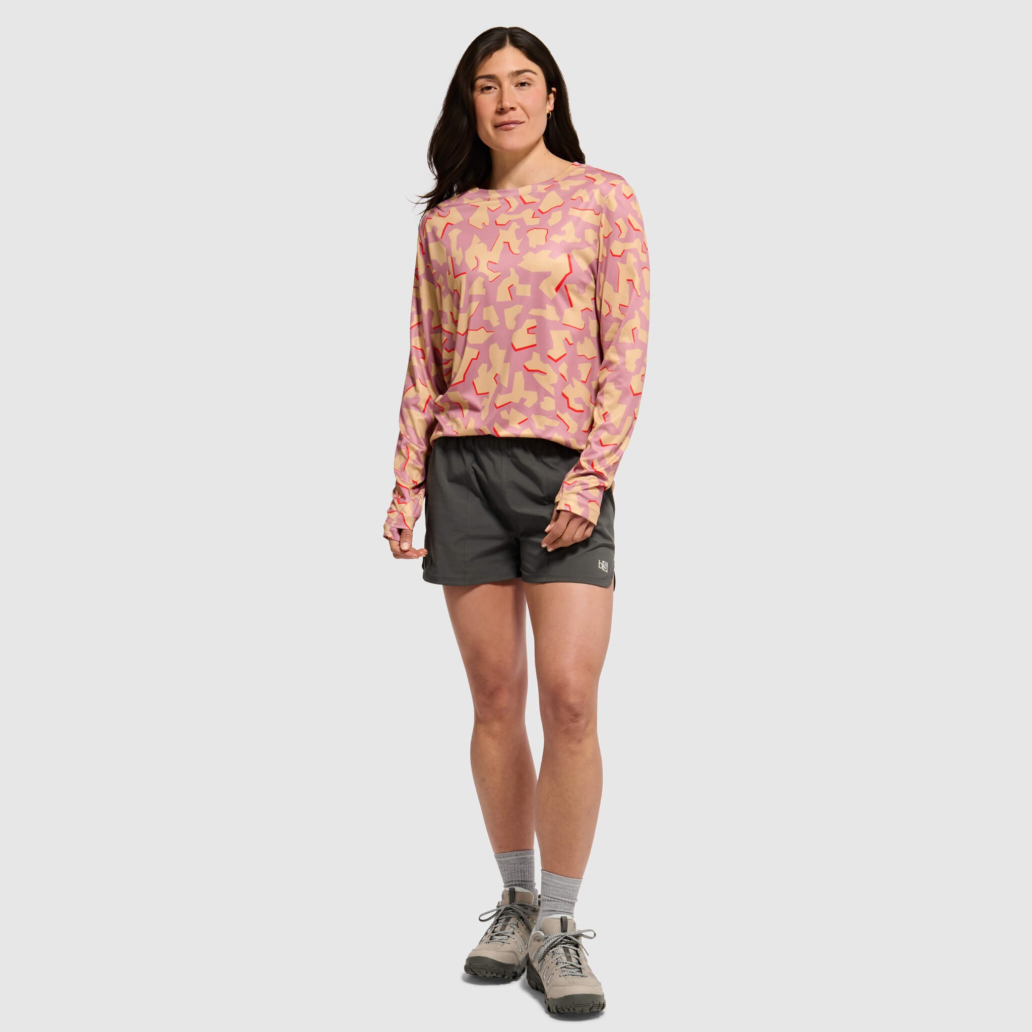 Women's Brackish Crewneck Long Sleeve BlackStrap #color_dimentical rhododendron