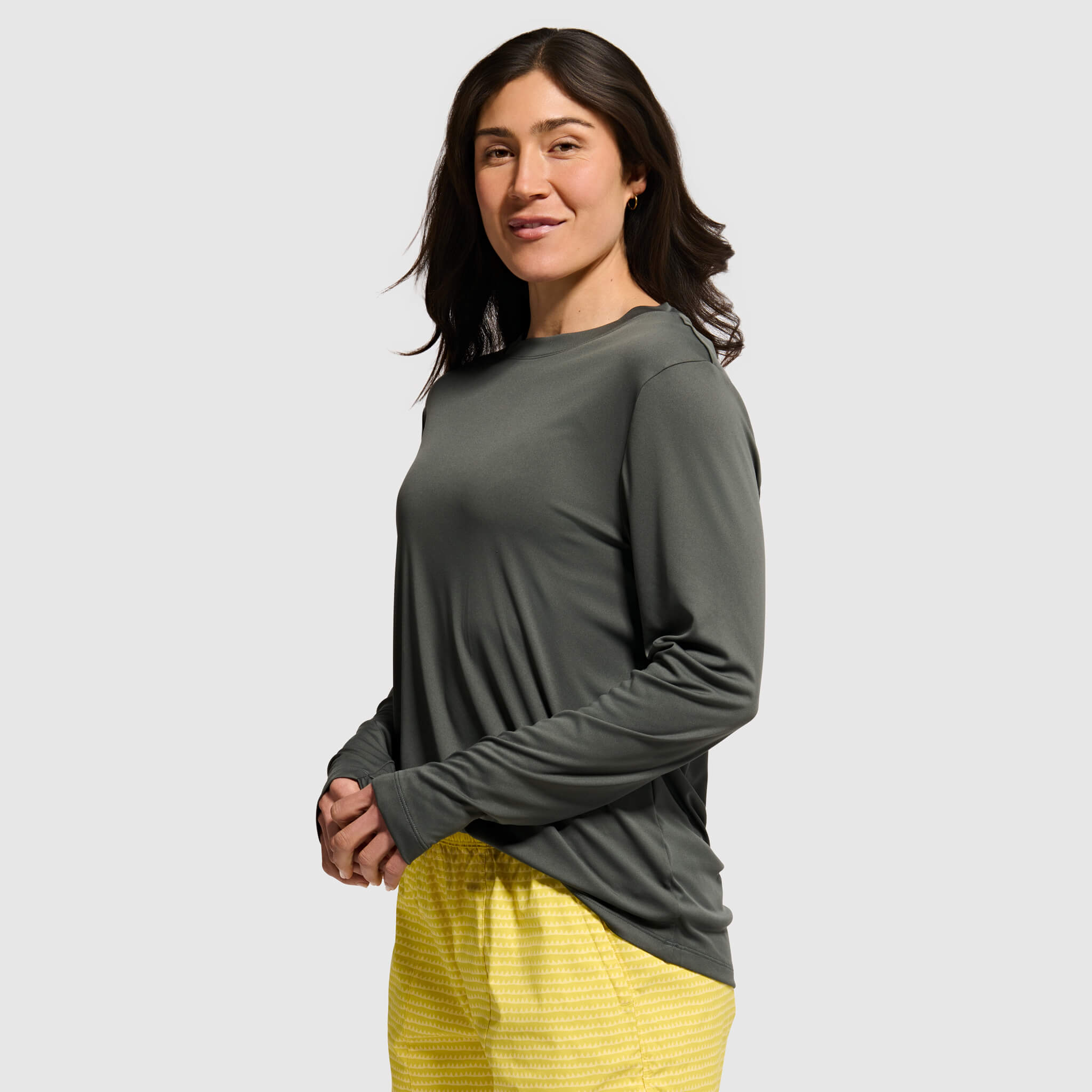 Women's Brackish Crewneck Long Sleeve BlackStrap #color_smoldered
