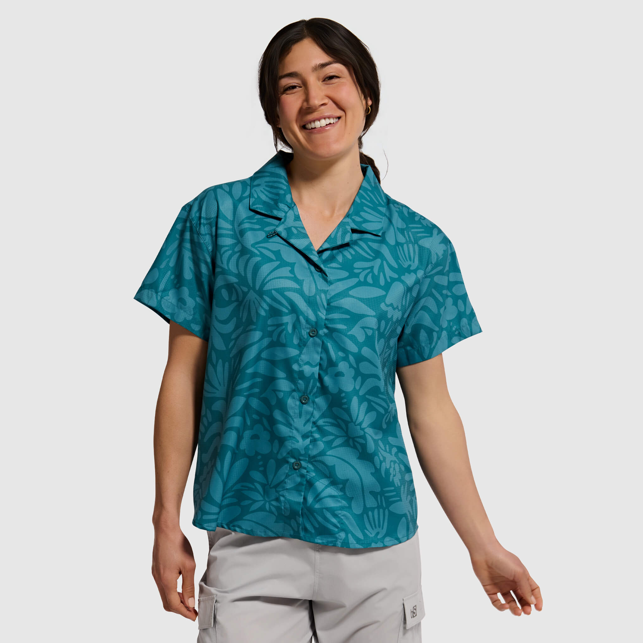 BlackStrap Women's Campshirt Button Up #color_florican surge