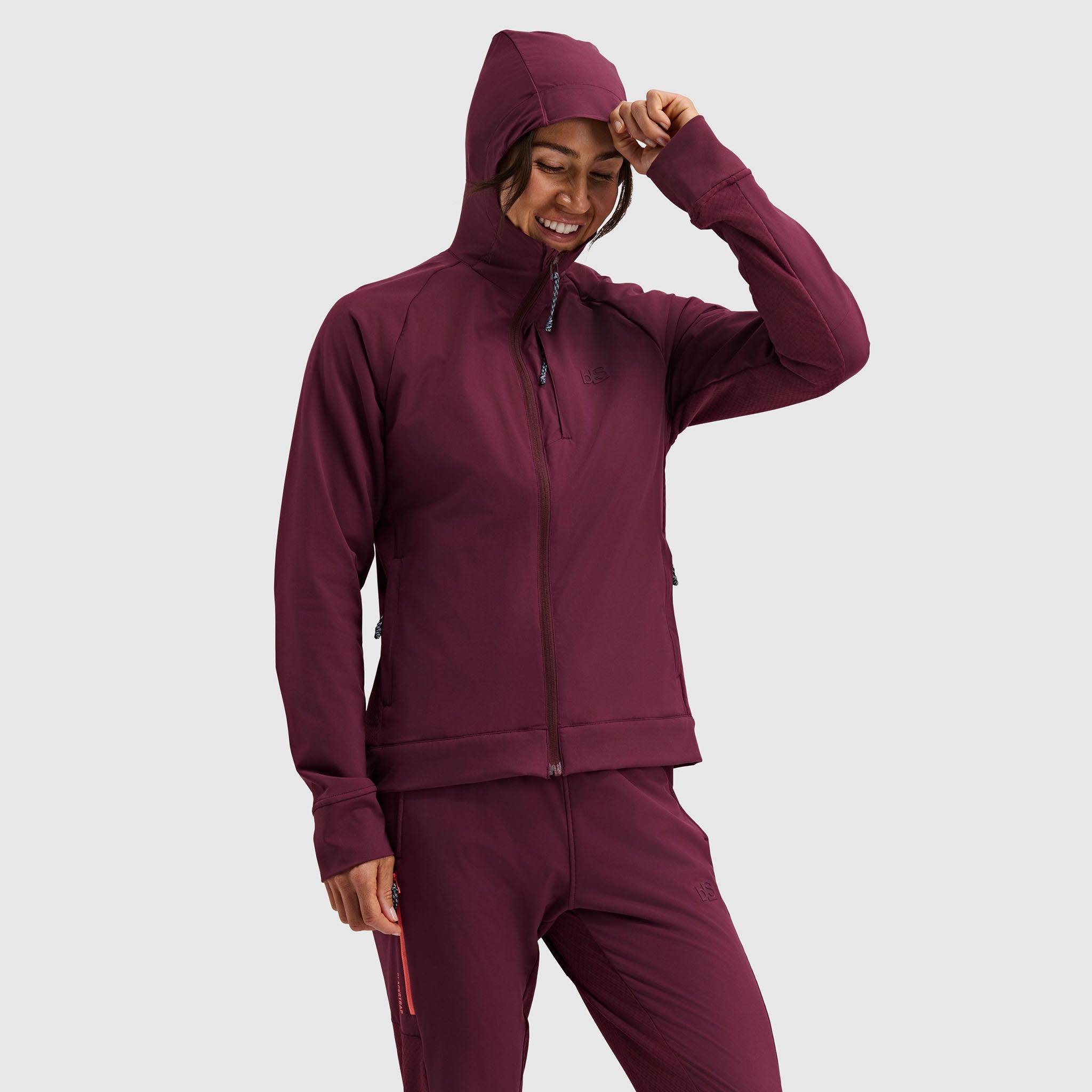 BlackStrap Womens Tribrid Full Zip Jacket #color_cherry