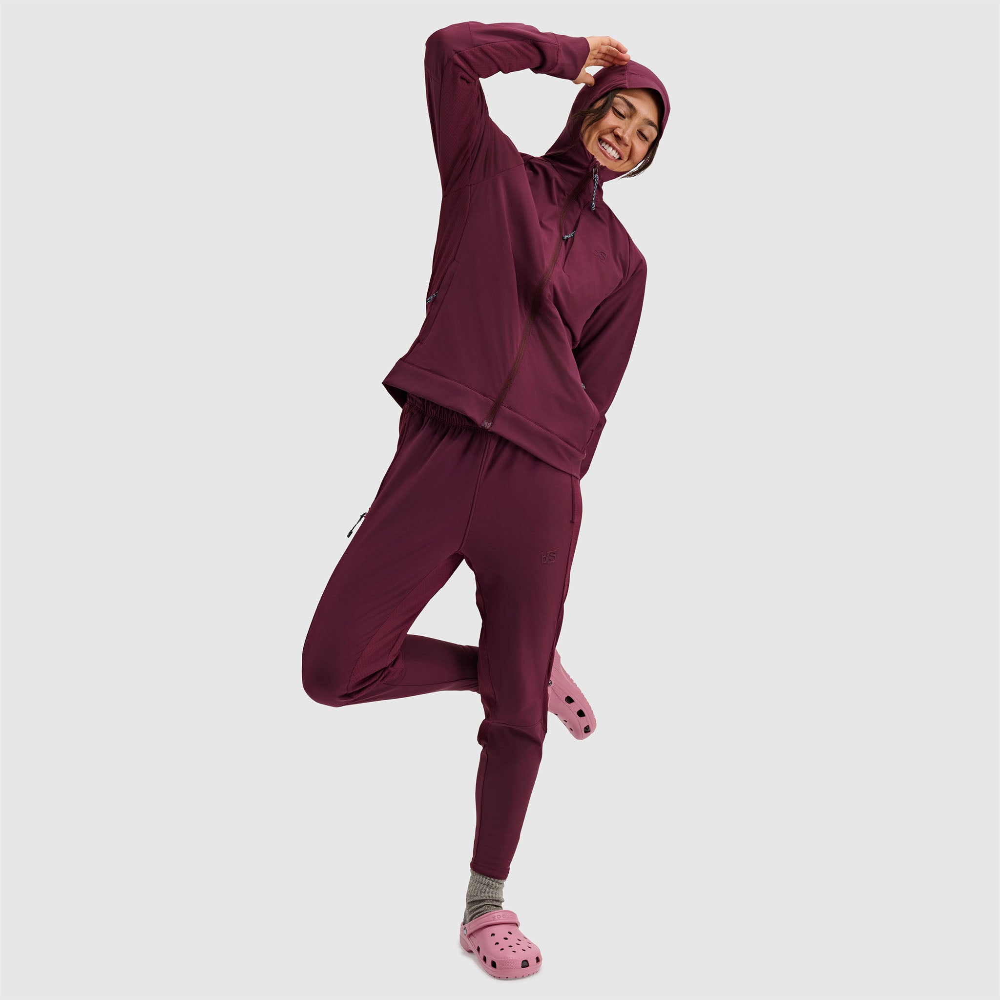 BlackStrap Womens Tribrid Full Zip Jacket #color_cherry