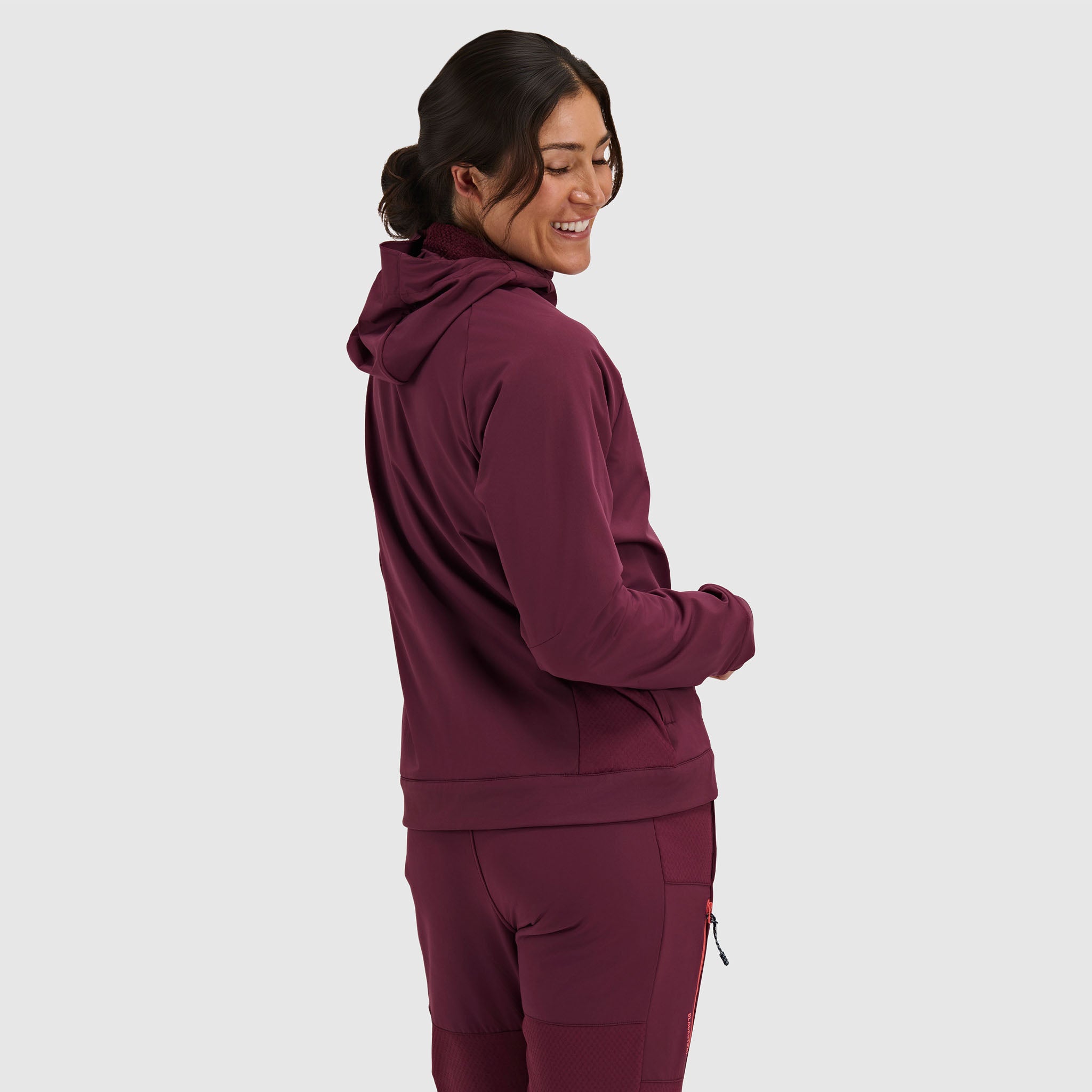 BlackStrap Womens Tribrid Full Zip Jacket #color_cherry