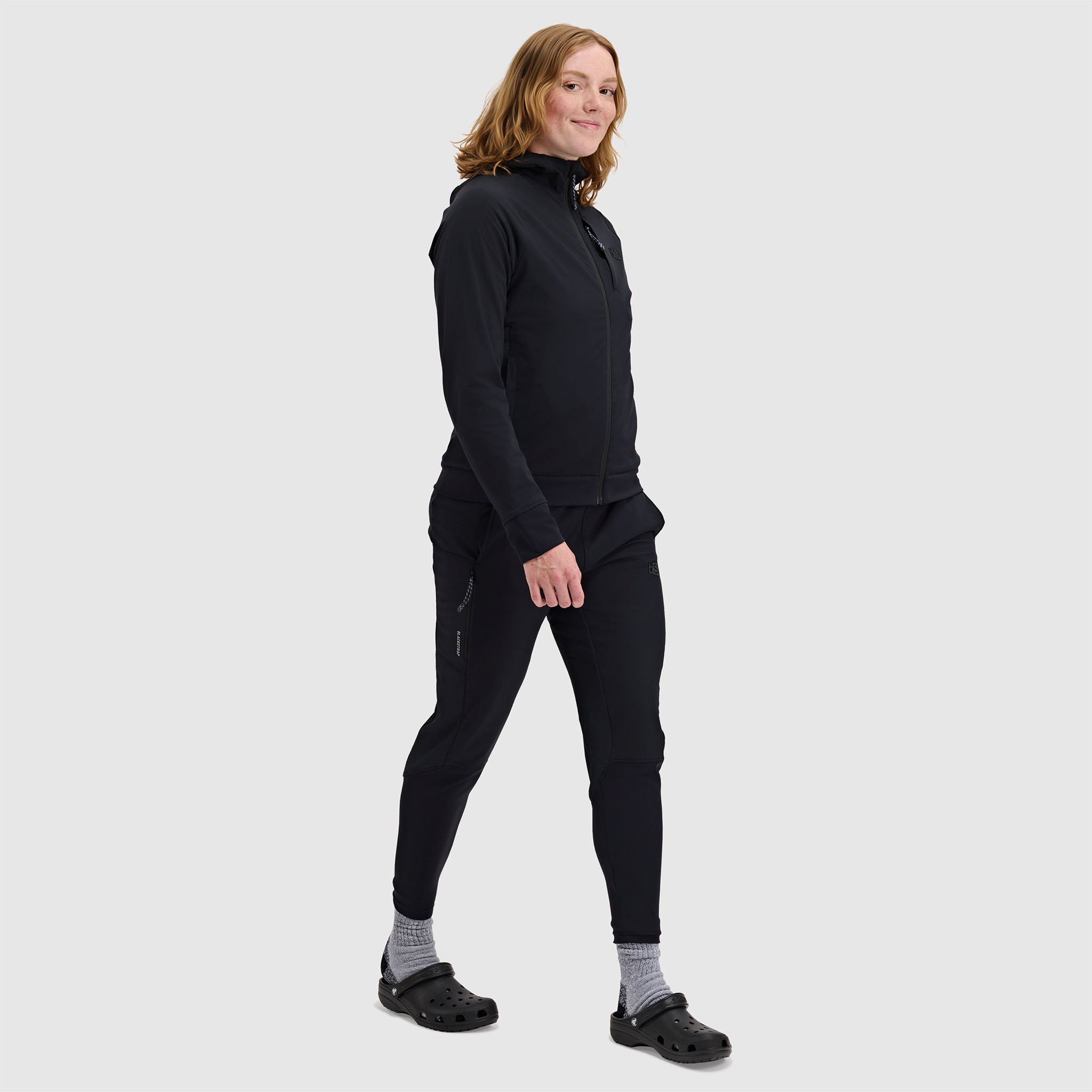 BlackStrap Women's Tribrid Grid Fleece Pant #color_black