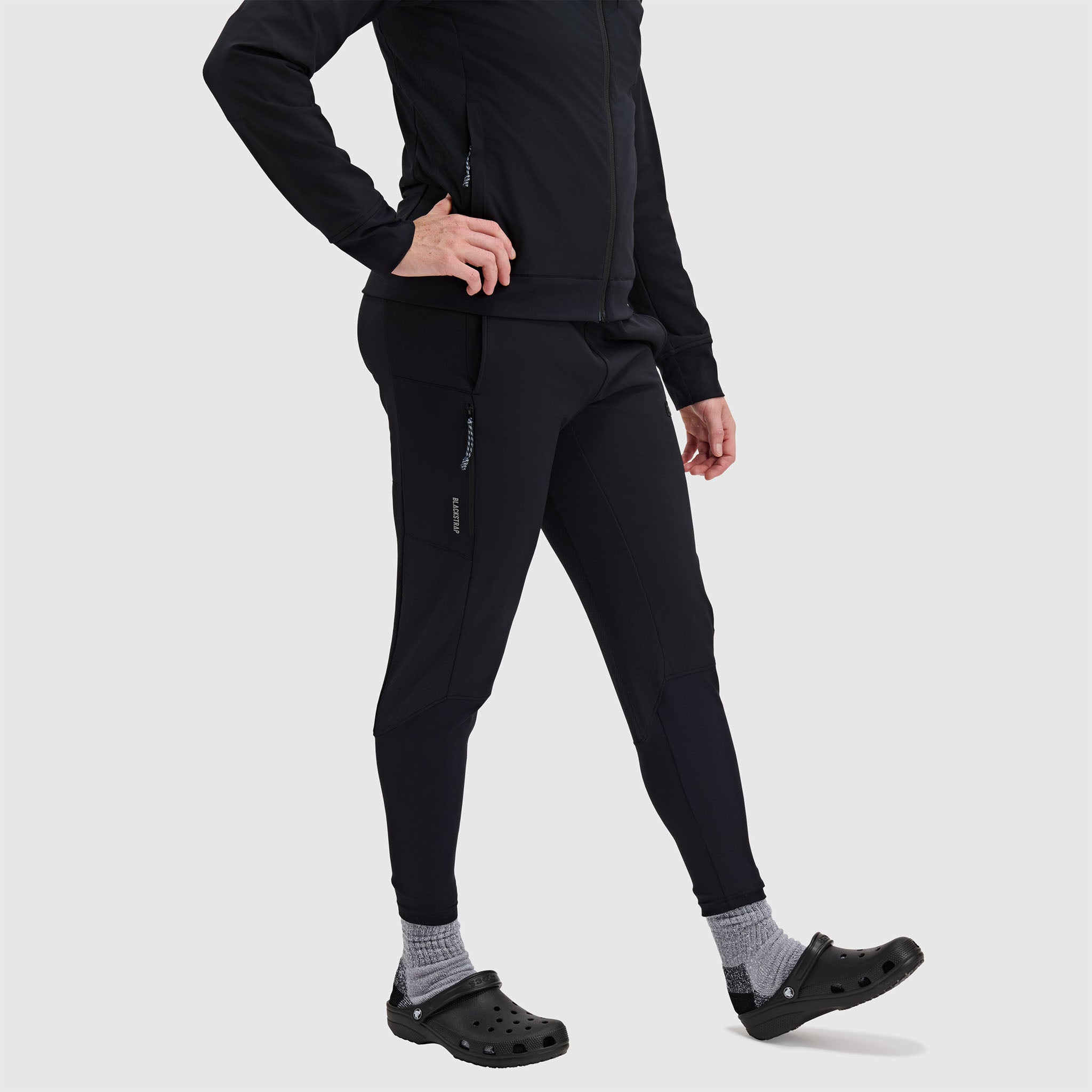 BlackStrap Women's Tribrid Grid Fleece Pant #color_black