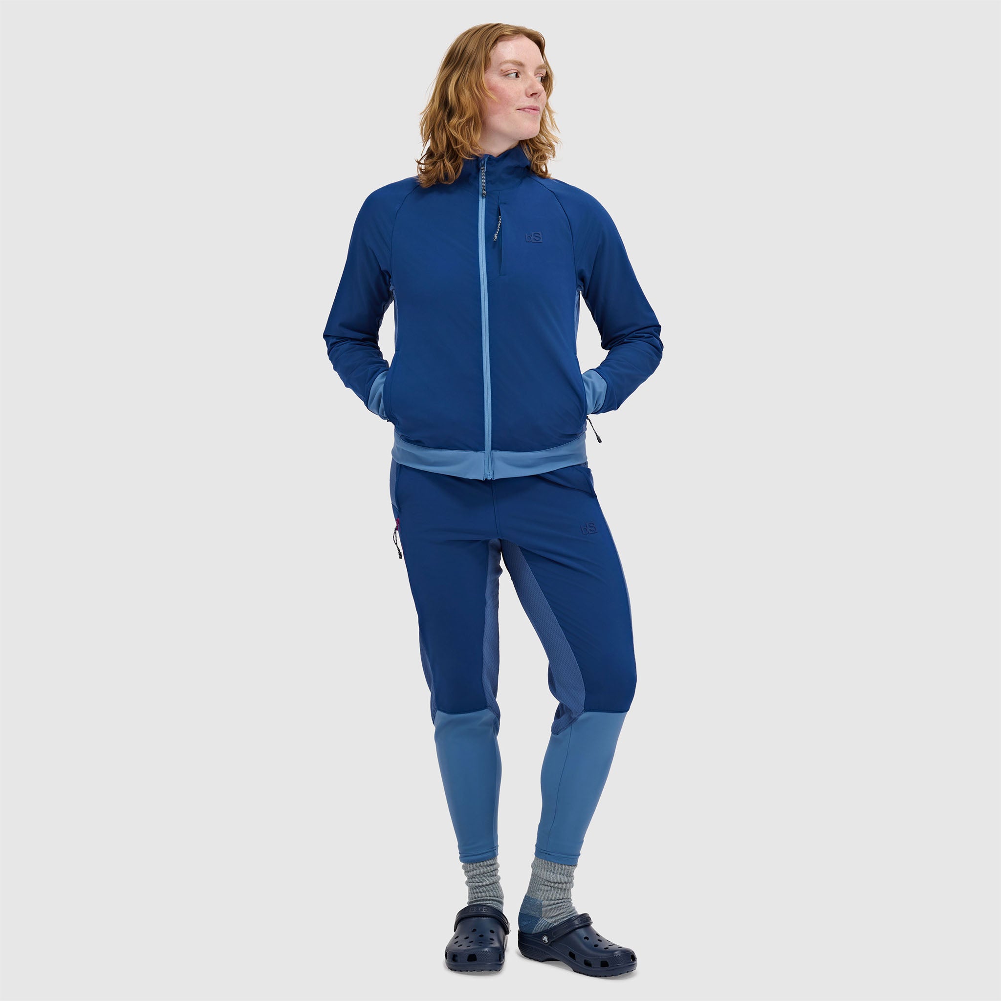 BlackStrap Women's Tribrid Grid Fleece Pant #color_deschutes