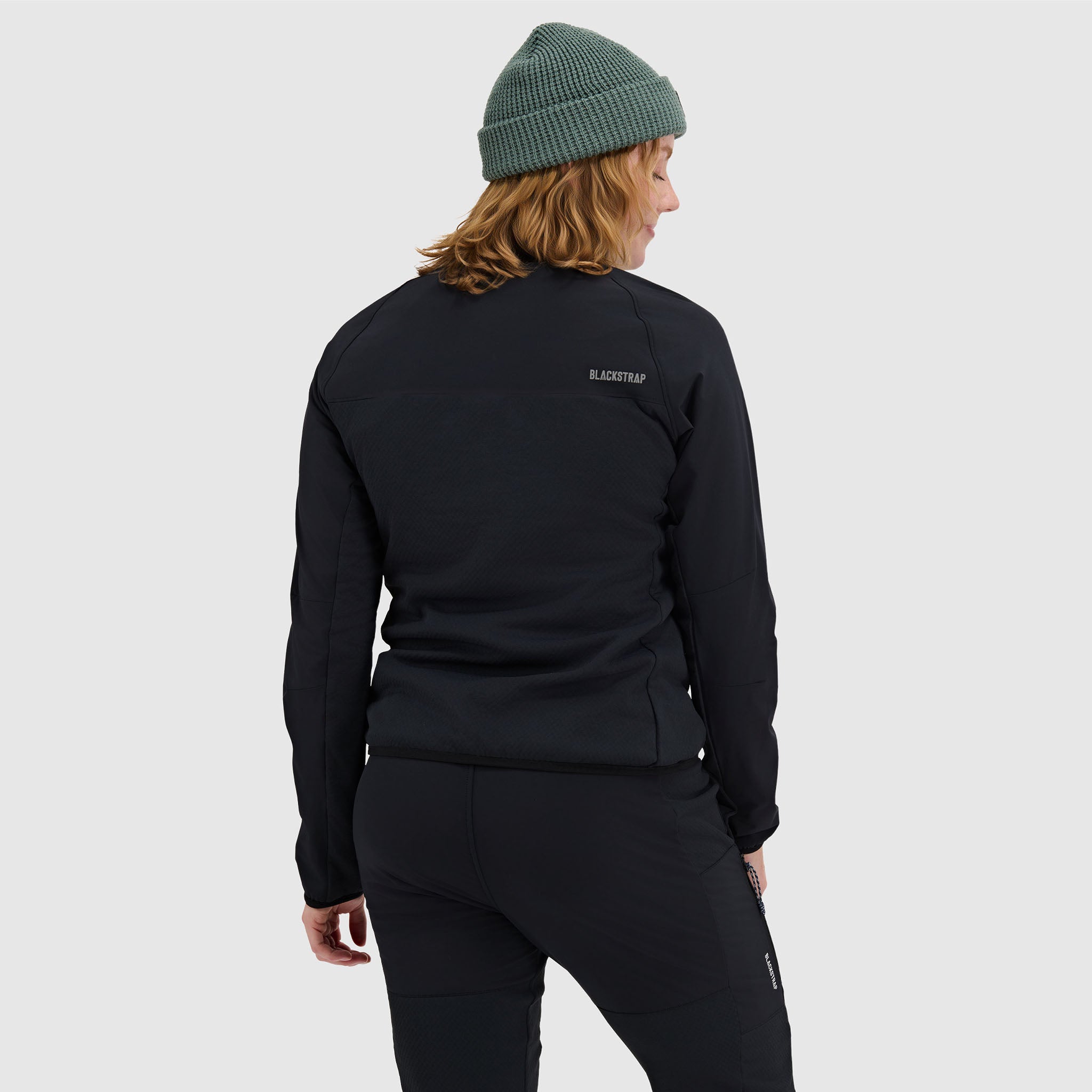 BlackStrap Women's Tribrid Grid Fleece Half Snap Pullover #color_black