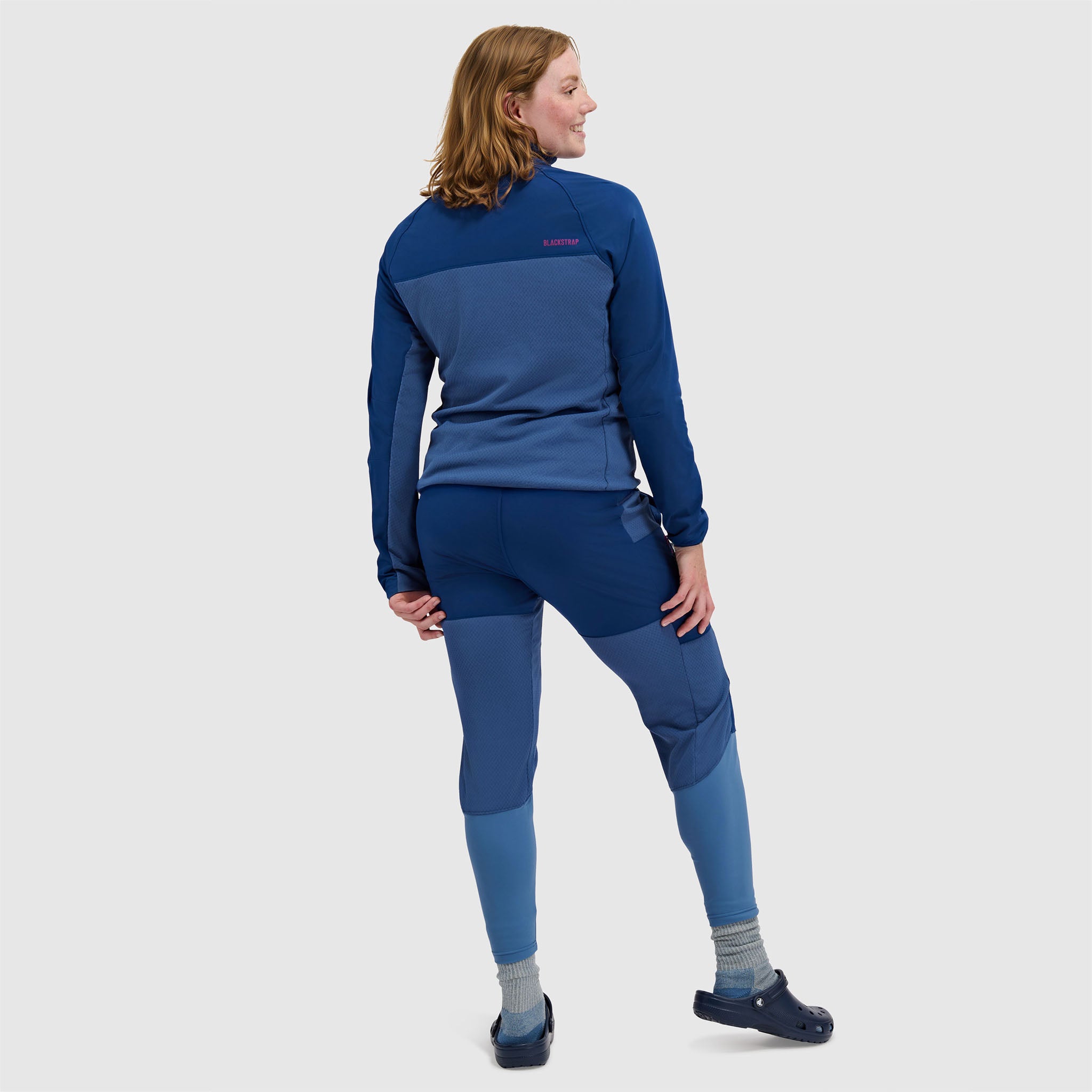 BlackStrap Women's Tribrid Grid Fleece Half Snap Pullover #color_deschutes