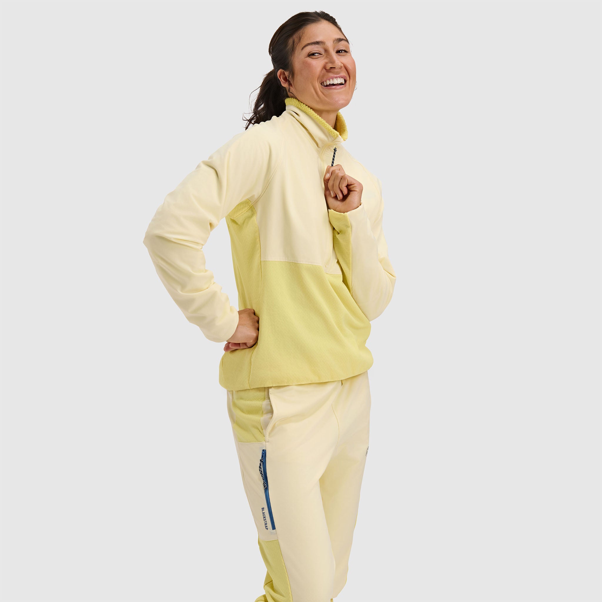 BlackStrap Women's Tribrid Grid Fleece Half Snap Pullover #color_orion