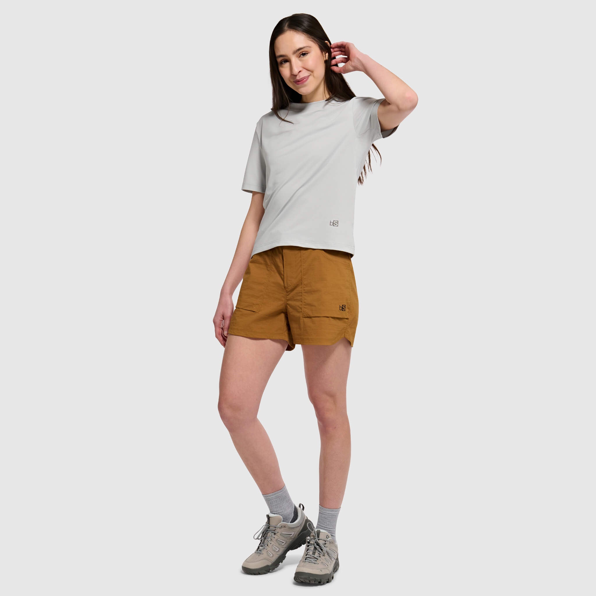 BlackStrap Women's Utility trail short #color_canyon