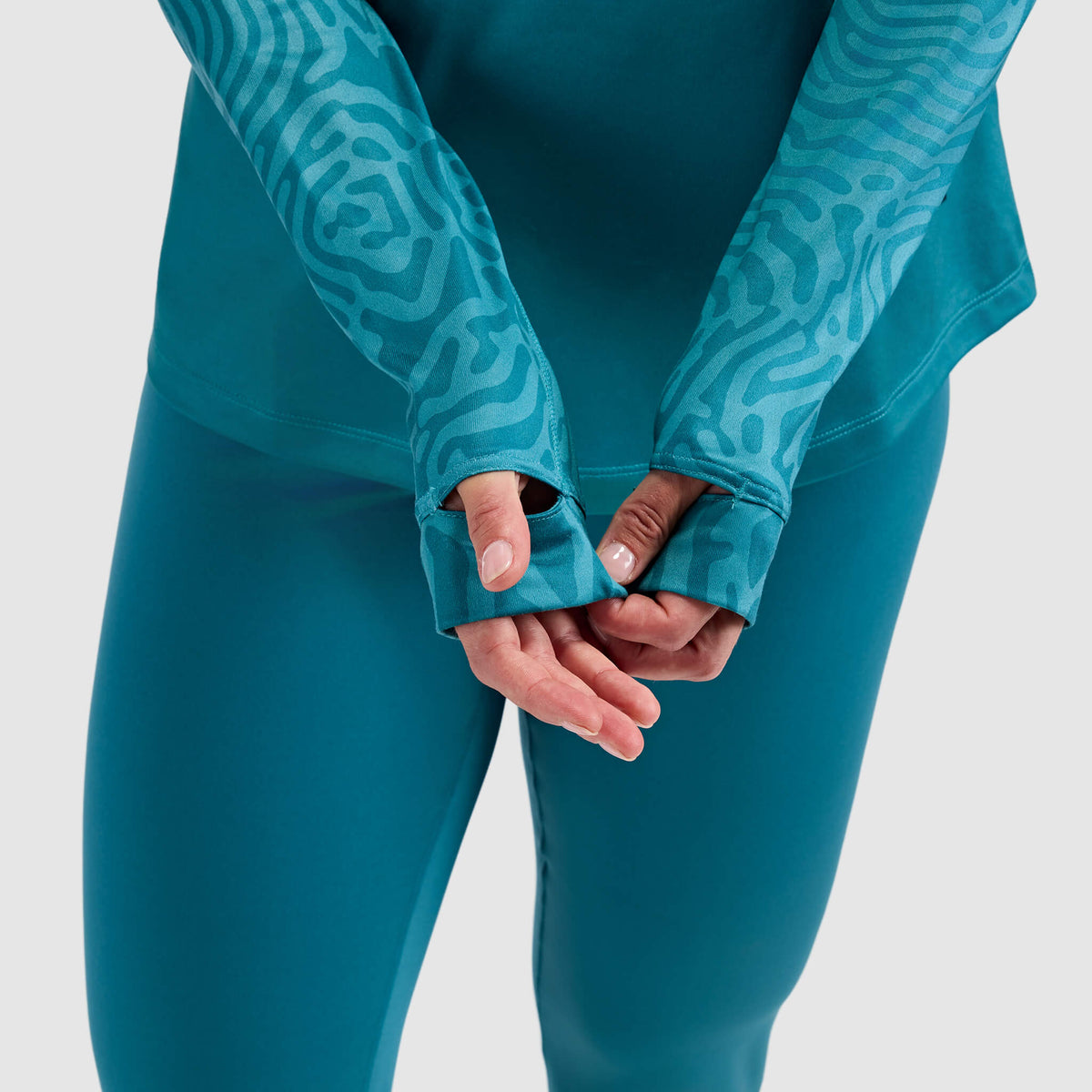 BlackStrap Women's Vista Baselayer Crewneck Long Sleeve #color_inprint surge