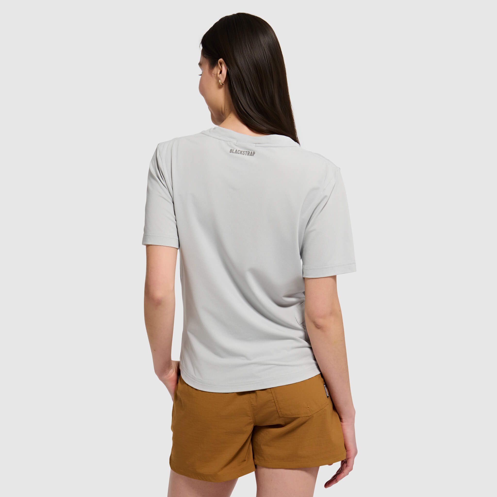 Women's Voyage Tee Shirt BlackStrap #color_ash