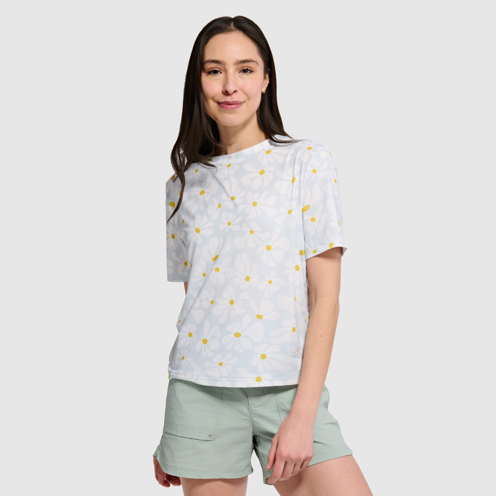 Women's Voyage Tee Shirt BlackStrap #color_boho stratus