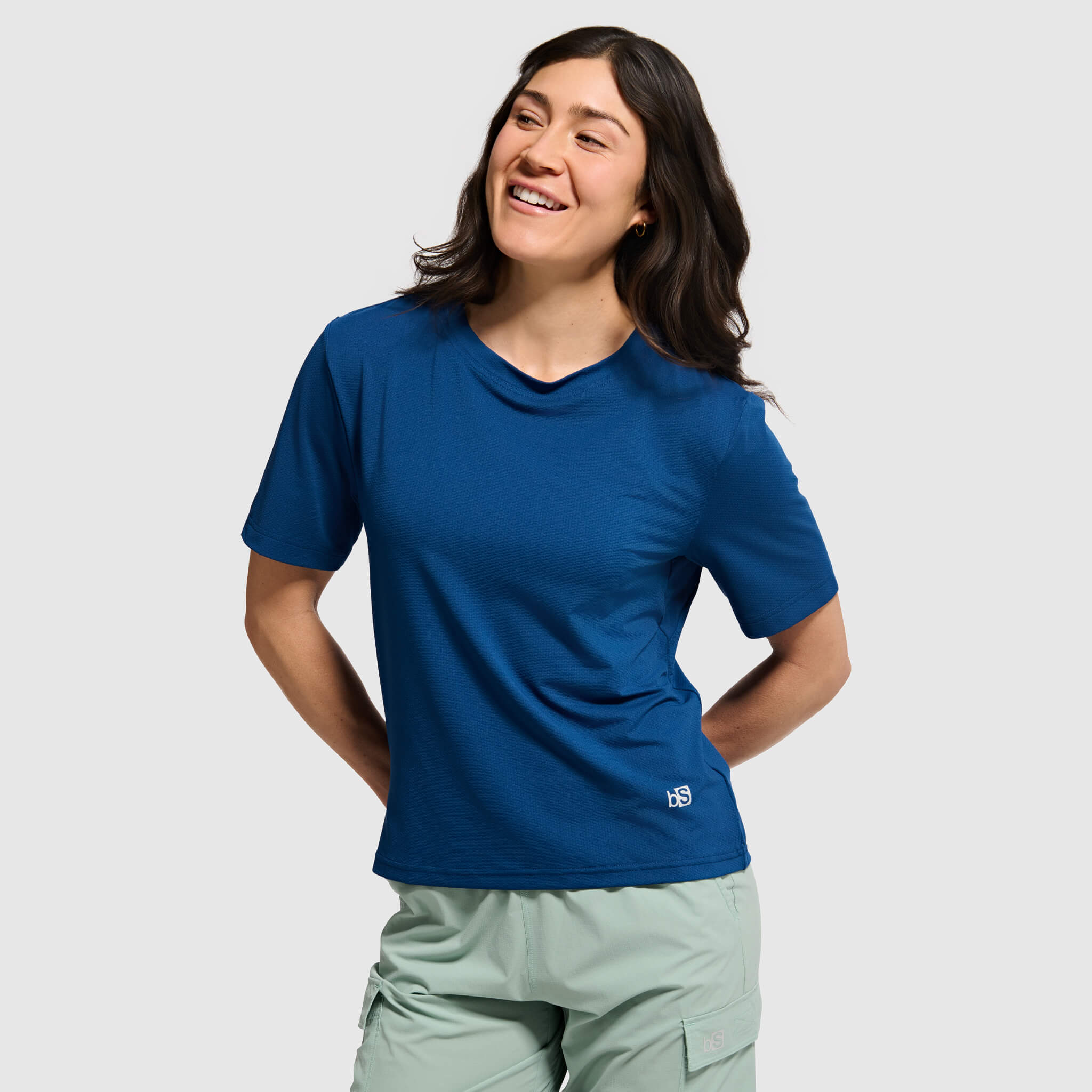 Women's Voyage Tee Shirt BlackStrap #color_deschutes