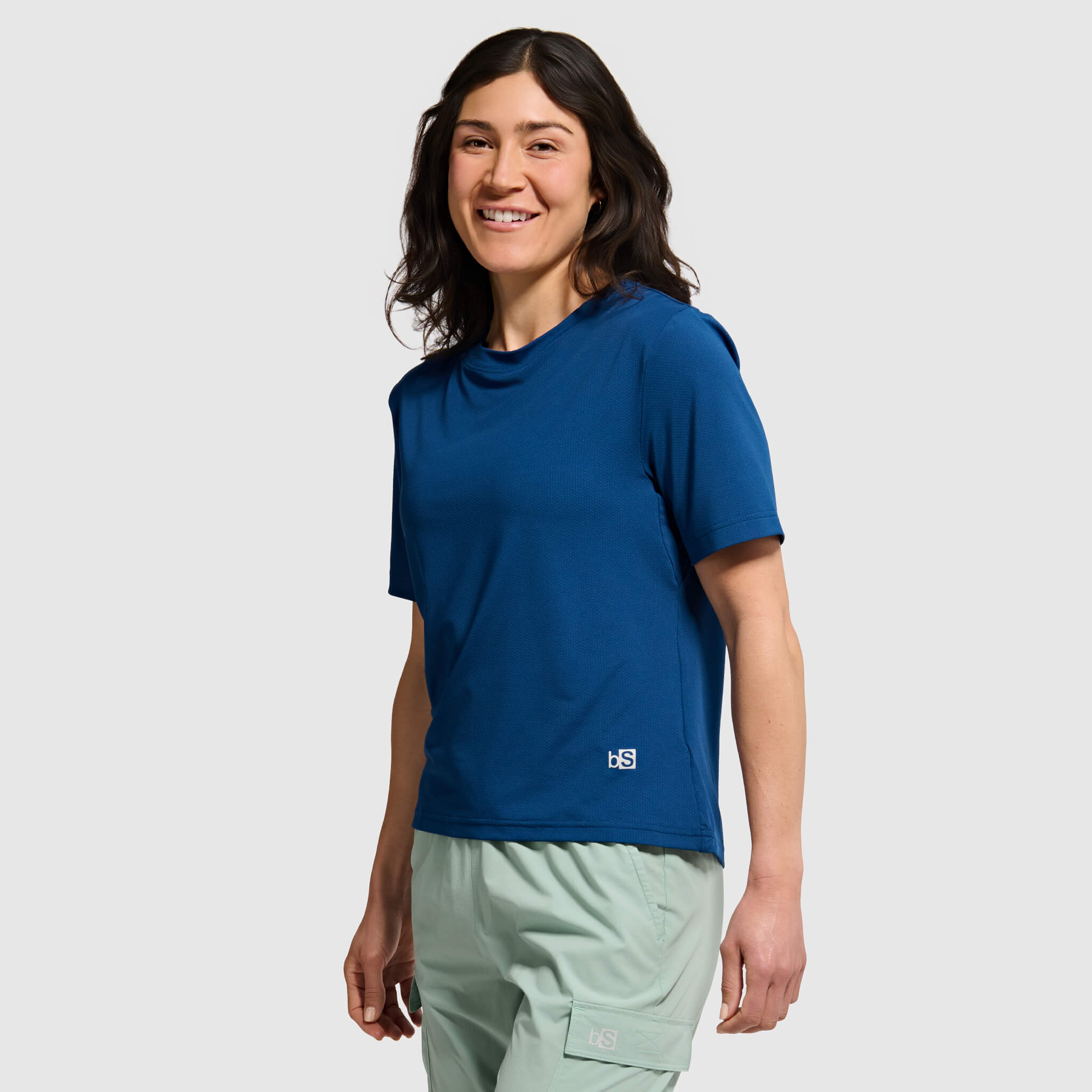 Women's Voyage Tee Shirt BlackStrap #color_deschutes