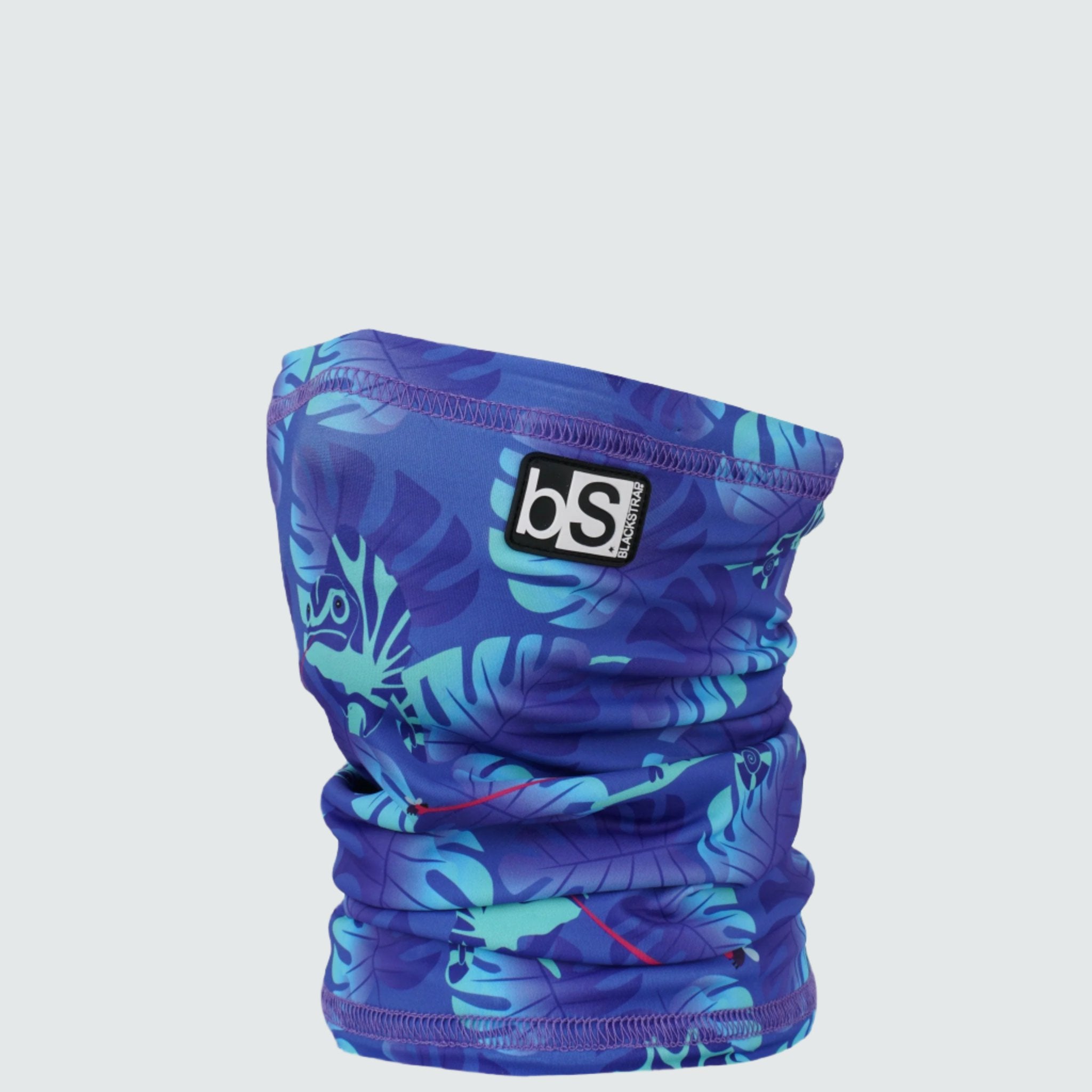 Kids' Dual Layer Tube Neck Warmer | Prints BlackStrap Friends Chameleons #color_friends chameleons