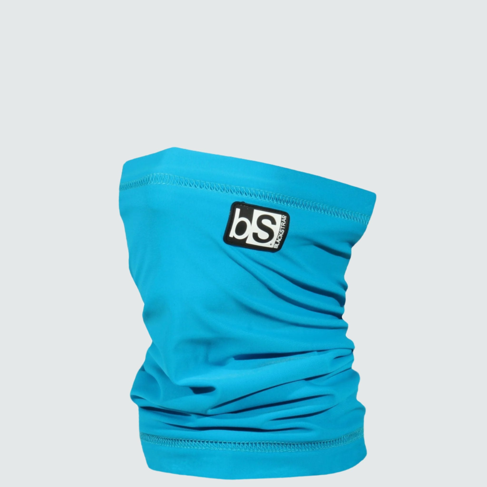 Kids' Dual Layer Tube Neck Warmer | Solids BlackStrap Turquoise #color_turquoise