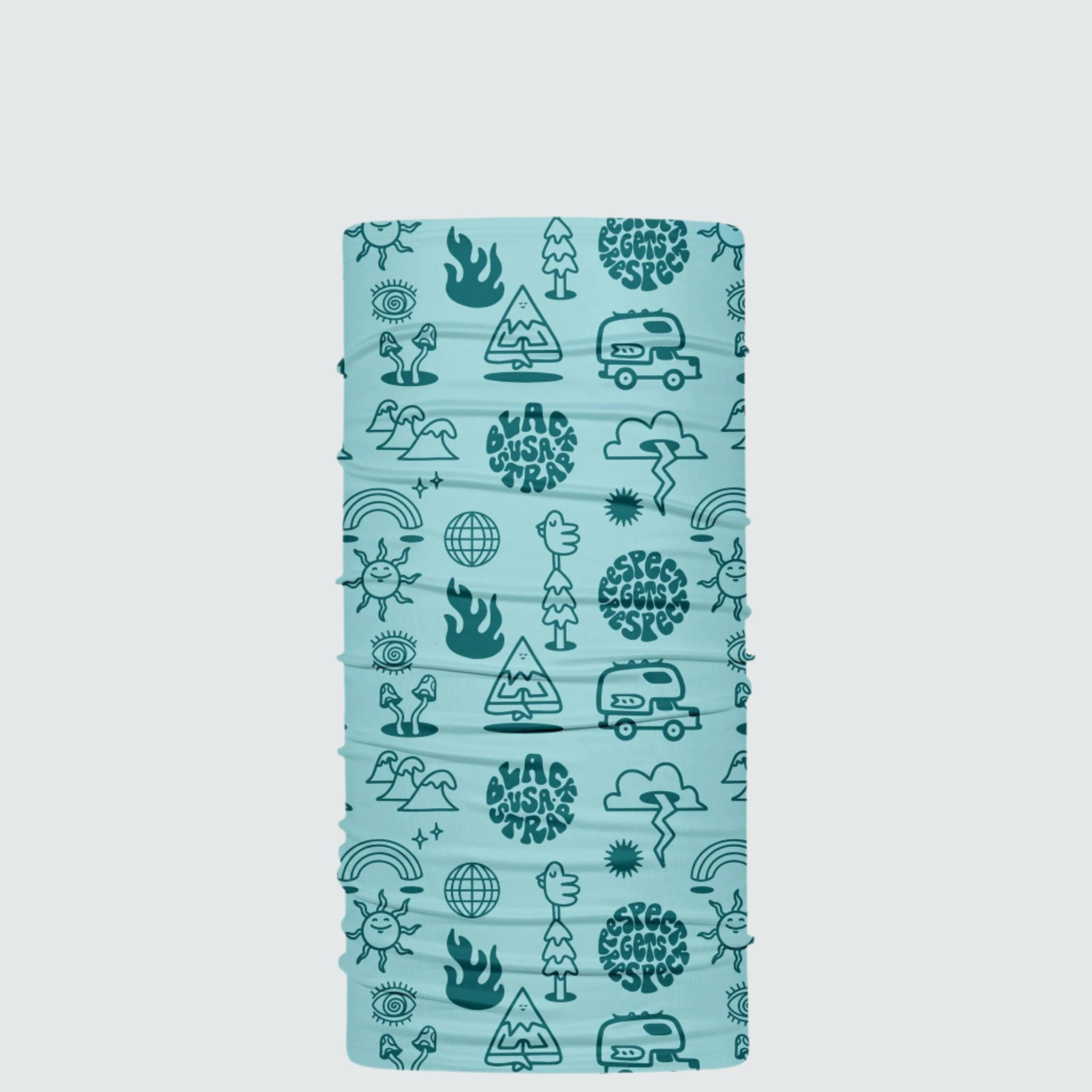 Kids' Therma Tube Neck Warmer BlackStrap Respect Teal #color_respect teal