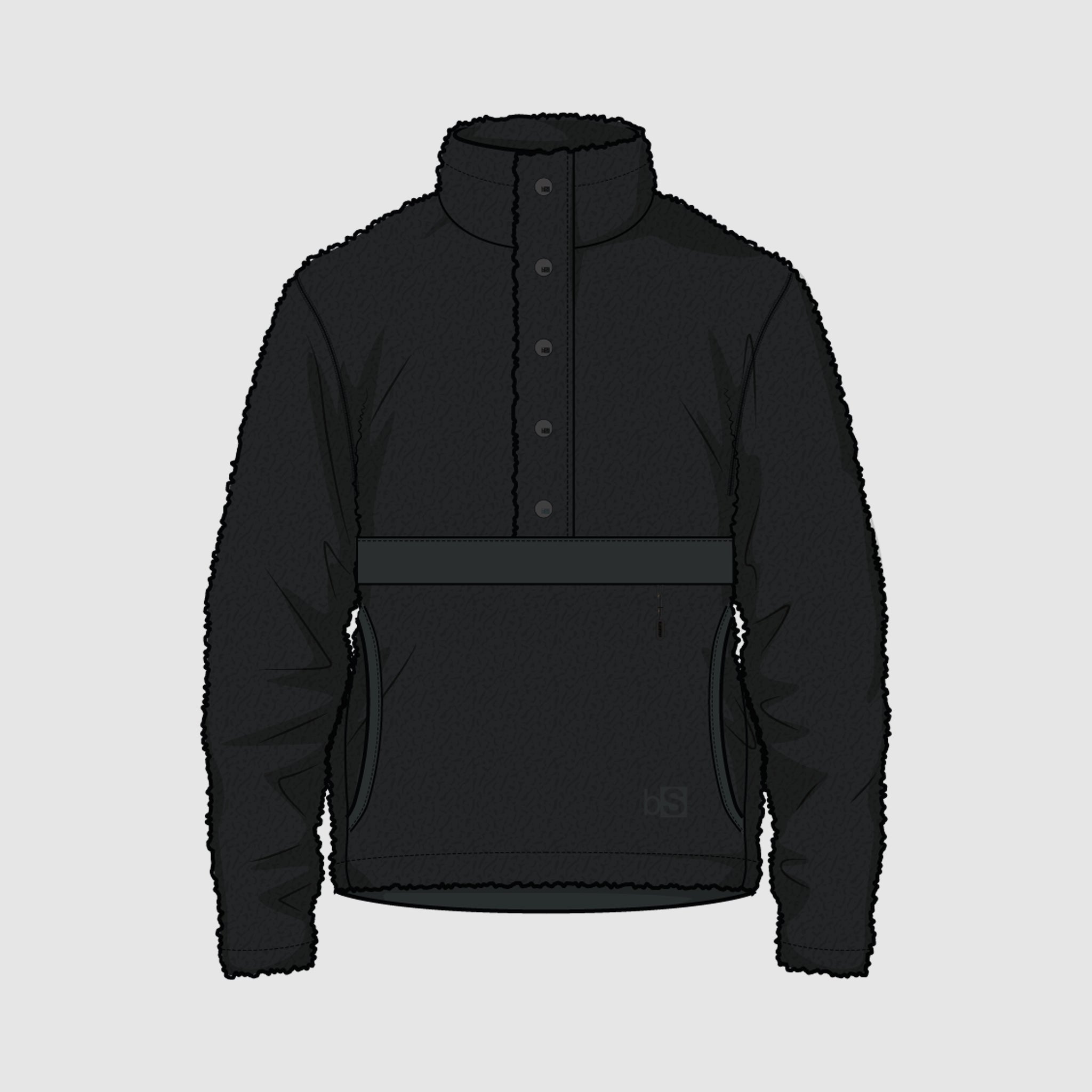 BlackStrap Women's Caldera Sherpa Fleece Half Snap Pullover #color_black