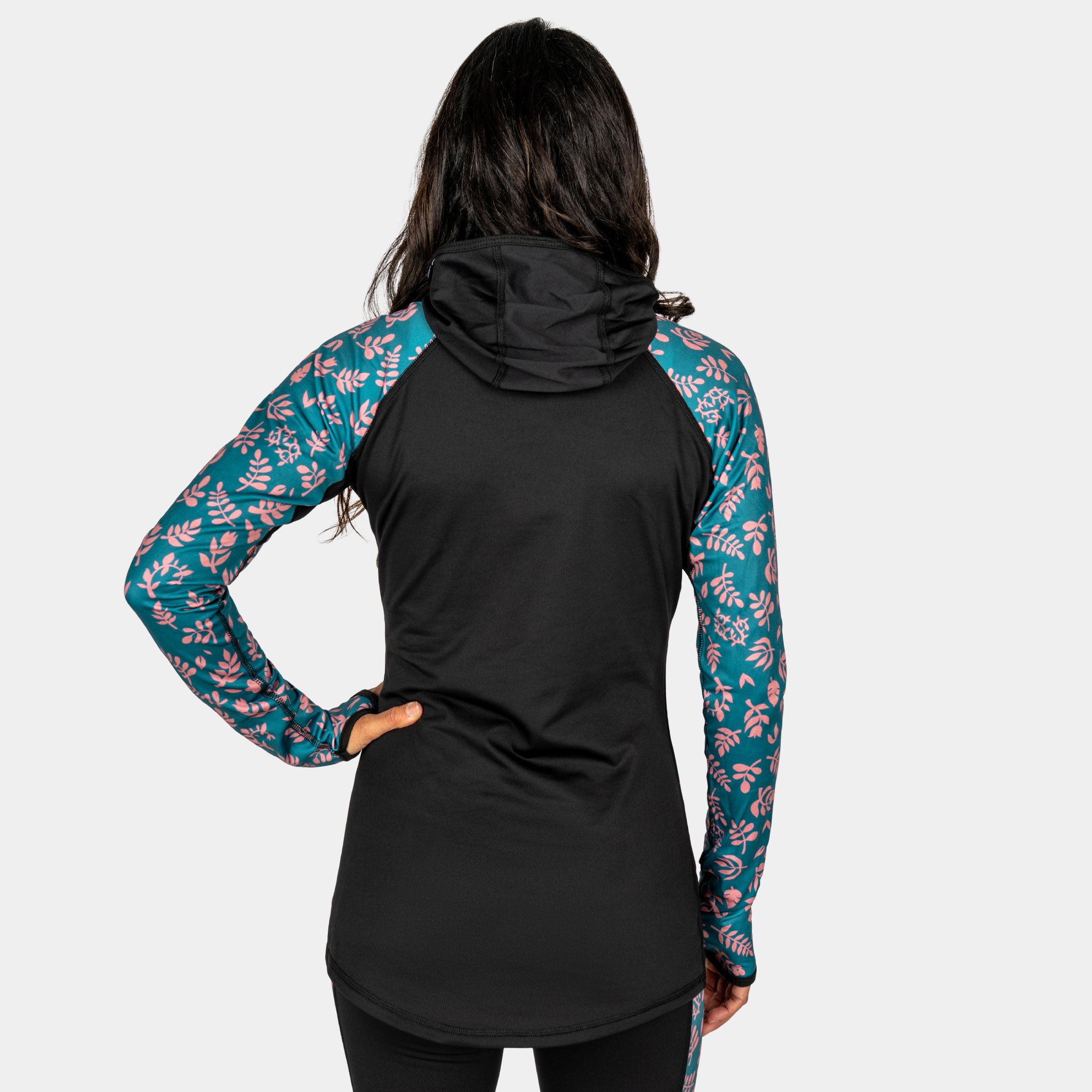 Women's Therma Base Layer Hoodie BlackStrap #color_tiny floral