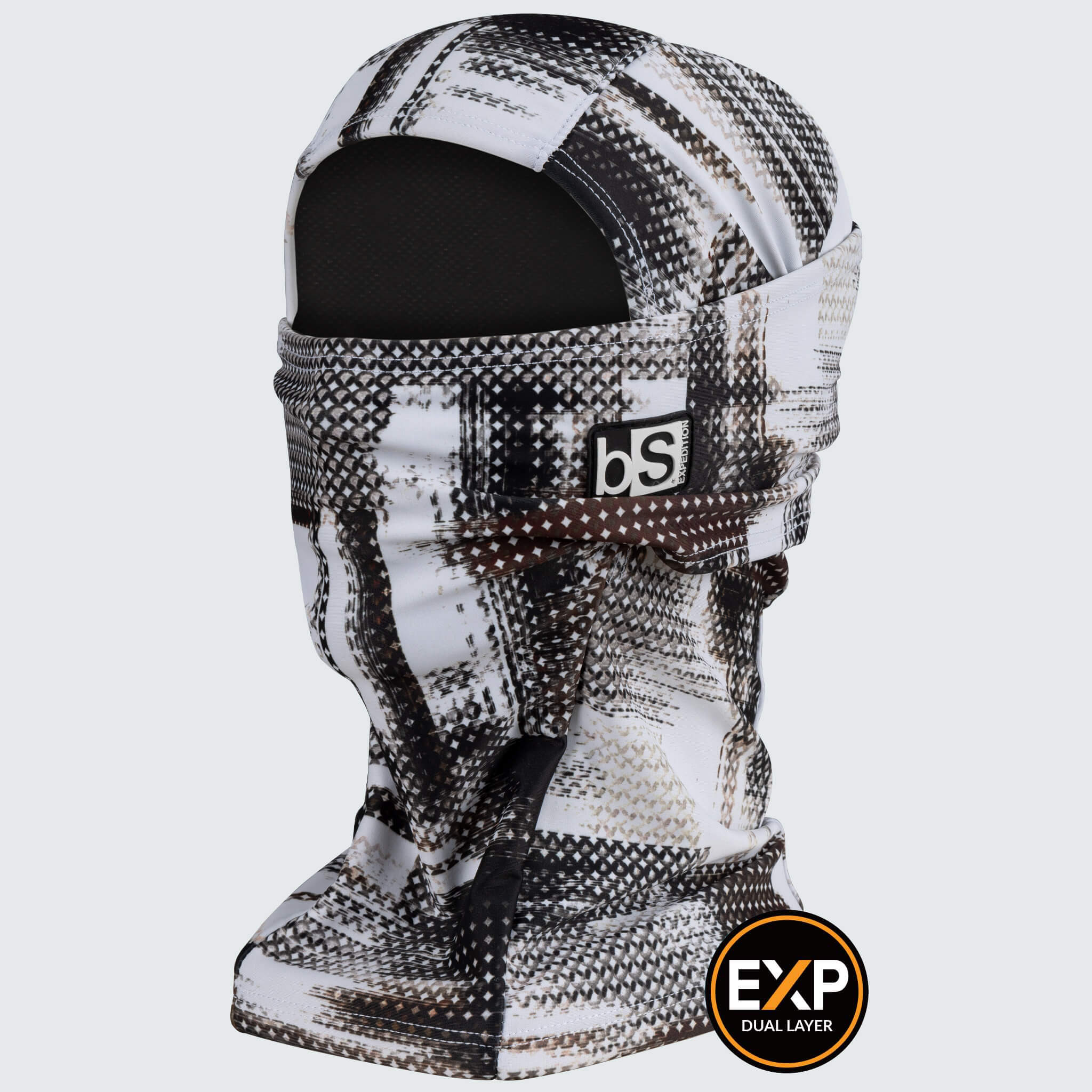 Expedition Hood Balaclava | Prints BlackStrap Robotic Snow #color_robotic-snow