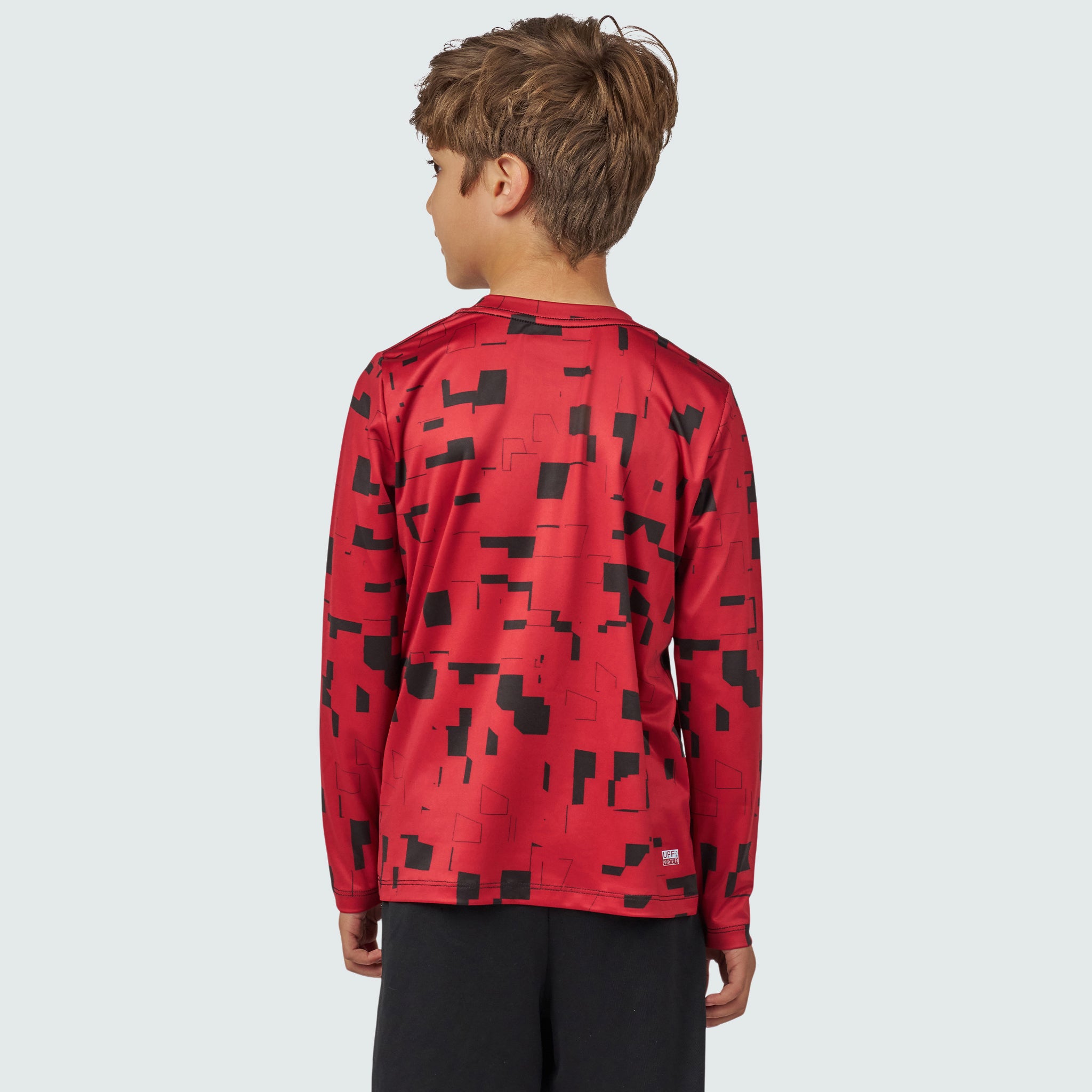 Kids' Brackish Crewneck Long Sleeve BlackStrap #color_blocks scarlet
