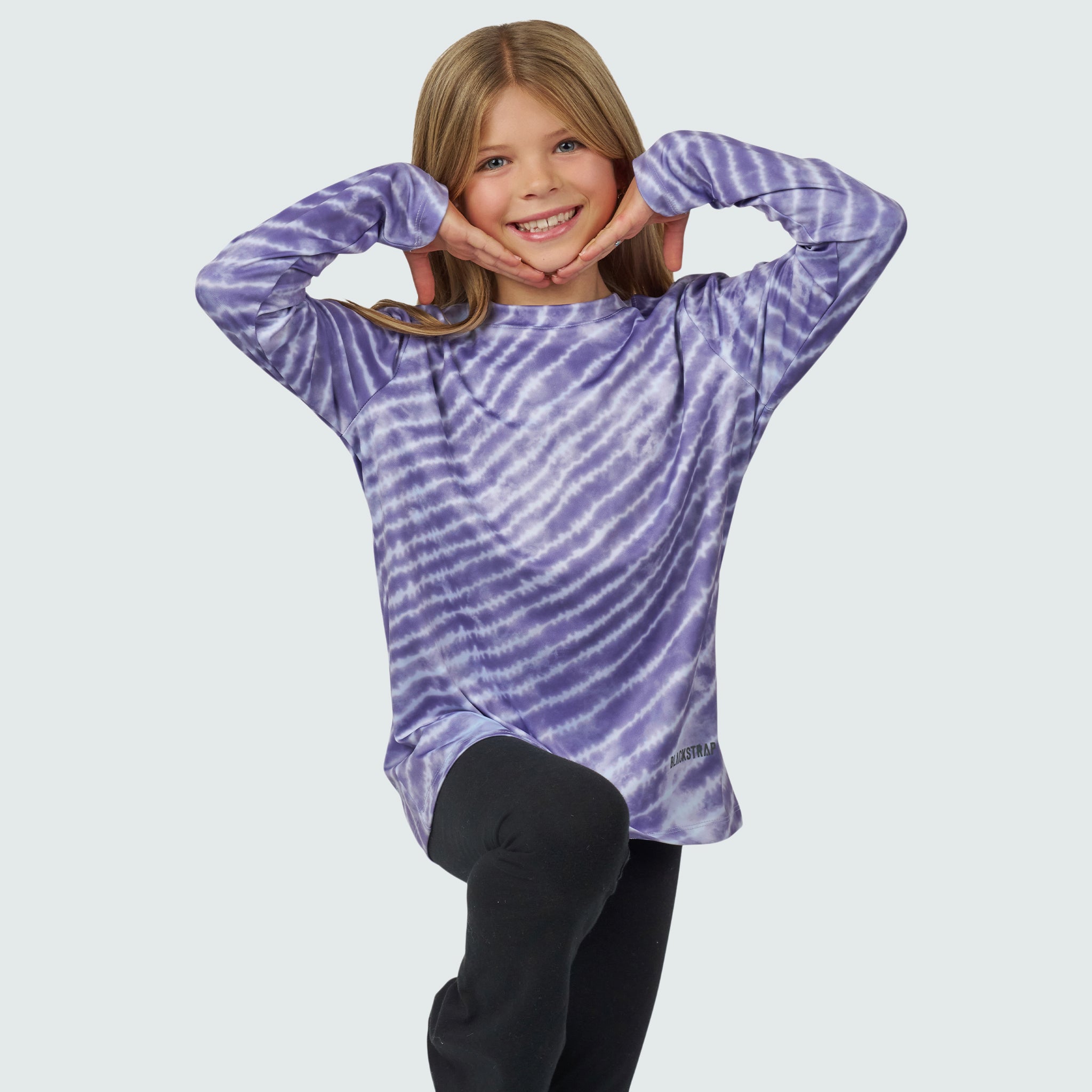 Kids' Brackish Crewneck Long Sleeve BlackStrap #color_sunkissed crescent