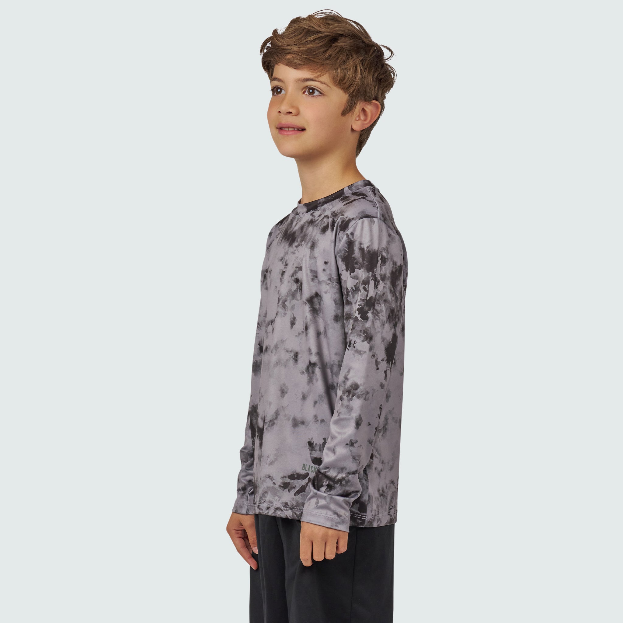 Kids' Brackish Crewneck Long Sleeve BlackStrap #color_tie dye smoldered
