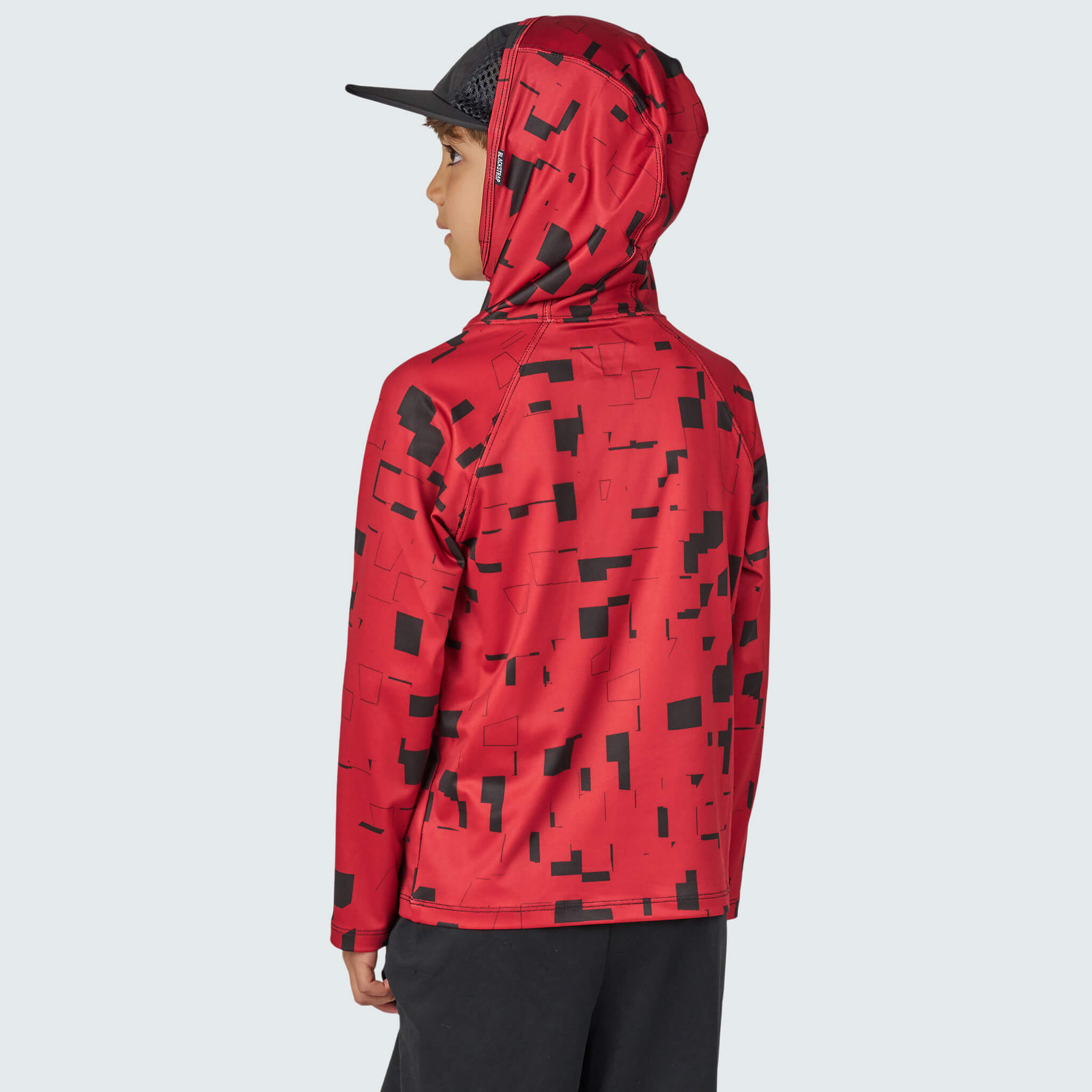 Kids' Brackish Hoodie BlackStrap #color_blocks scarlet