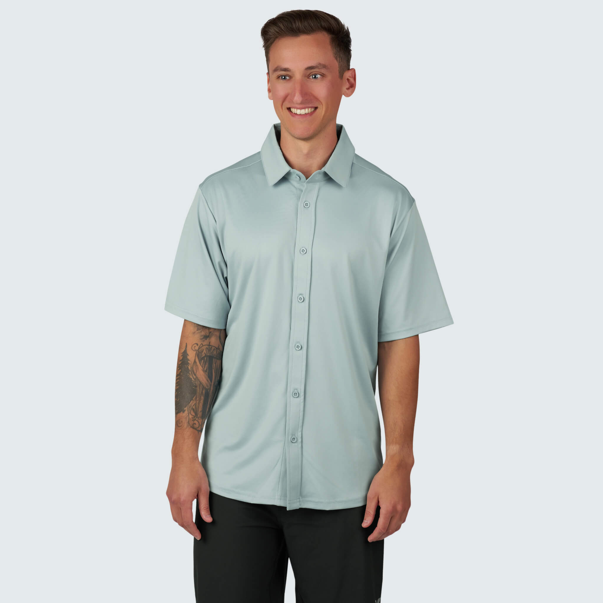 Men's Brackish Button Up BlackStrap #color_juniper
