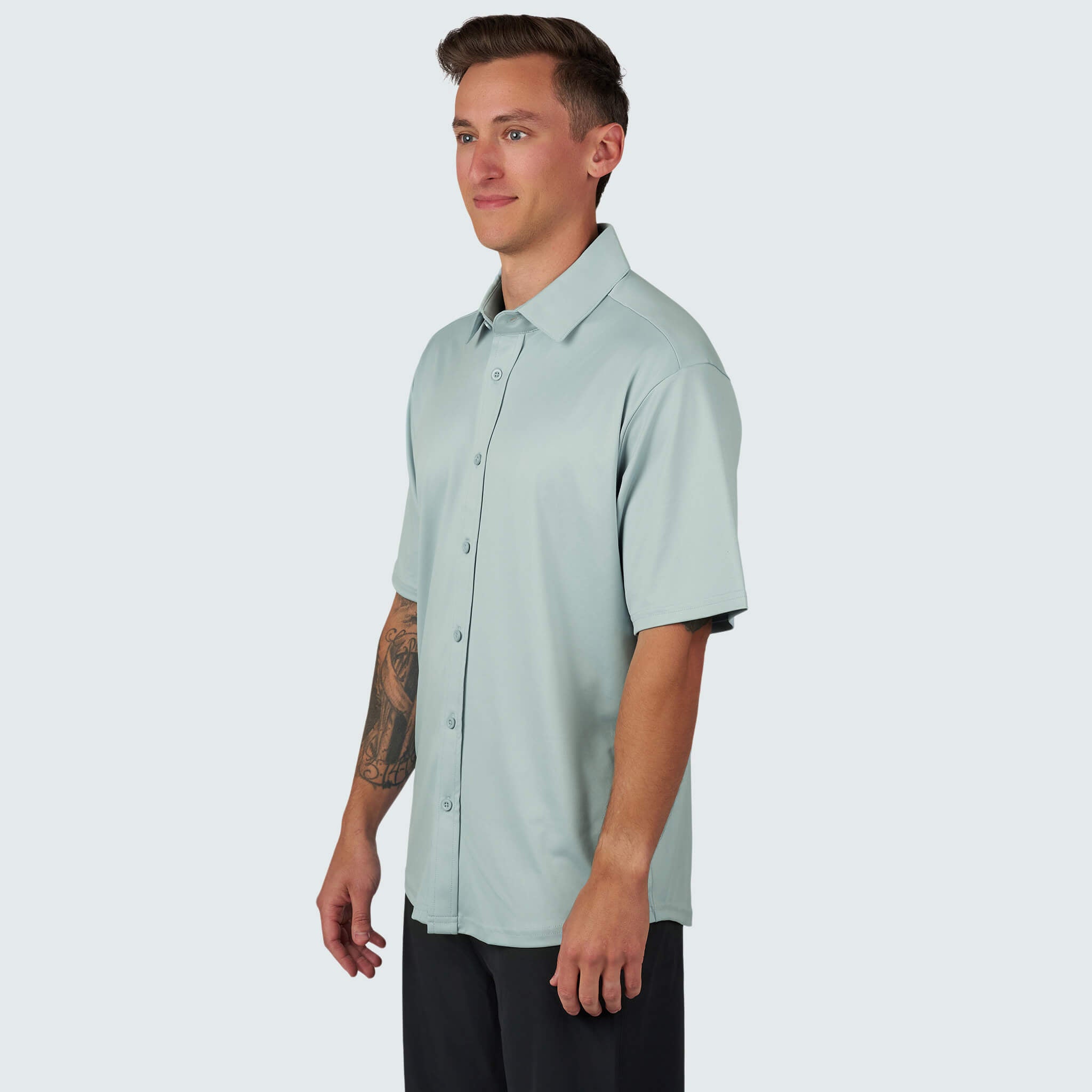 Men's Brackish Button Up BlackStrap #color_juniper