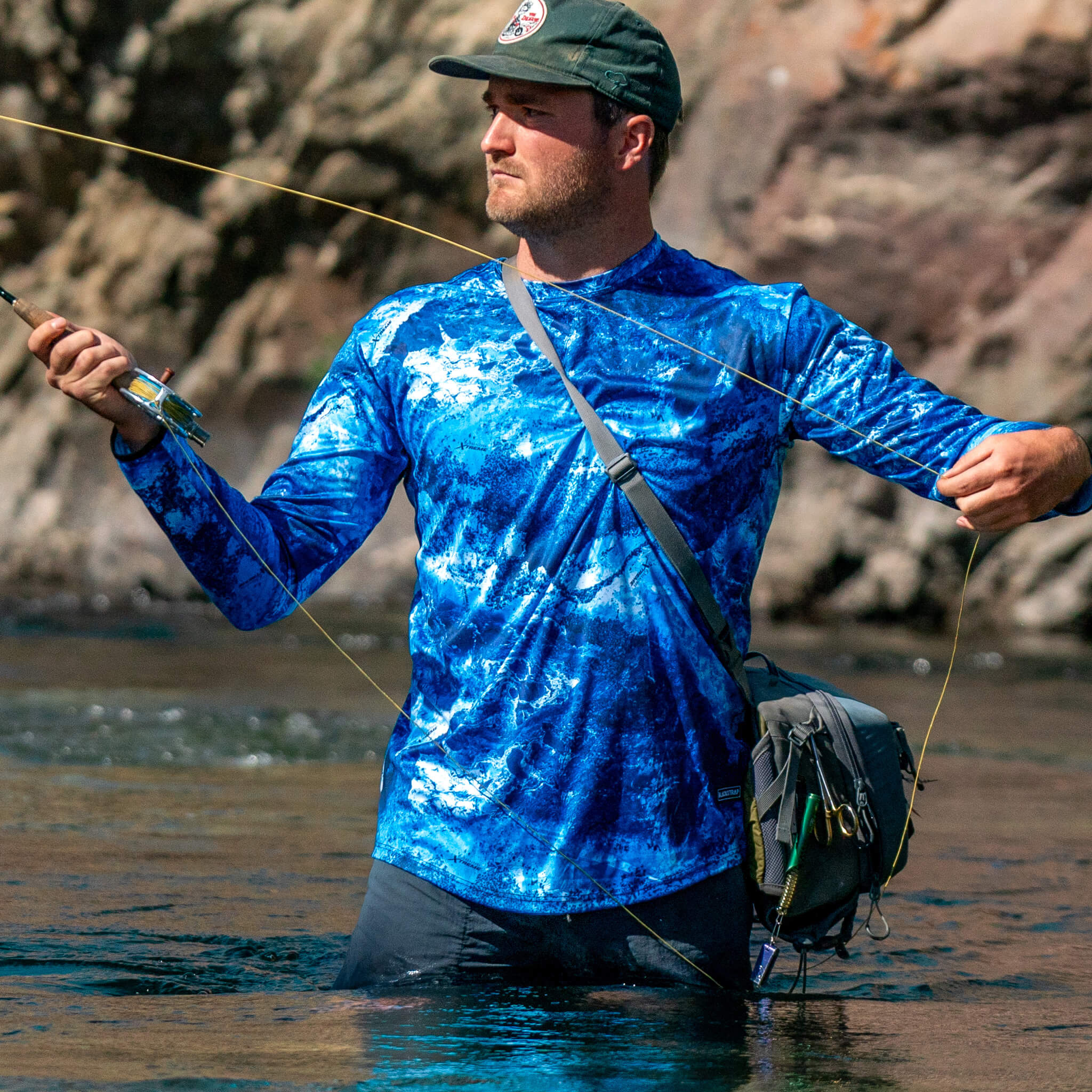 Men's Brackish Crewneck Long Sleeve BlackStrap