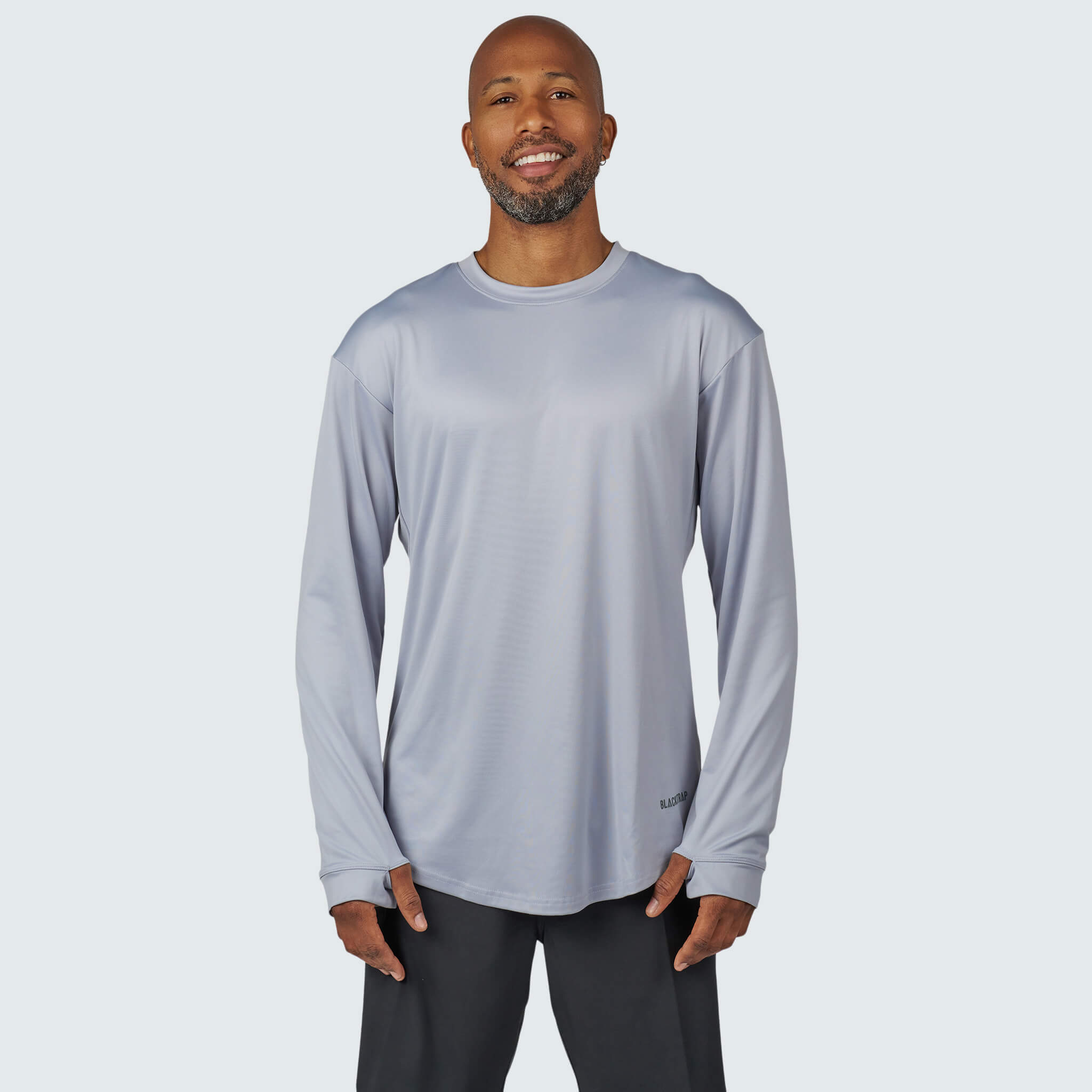 Men's Brackish Crewneck Long Sleeve BlackStrap #color_ash