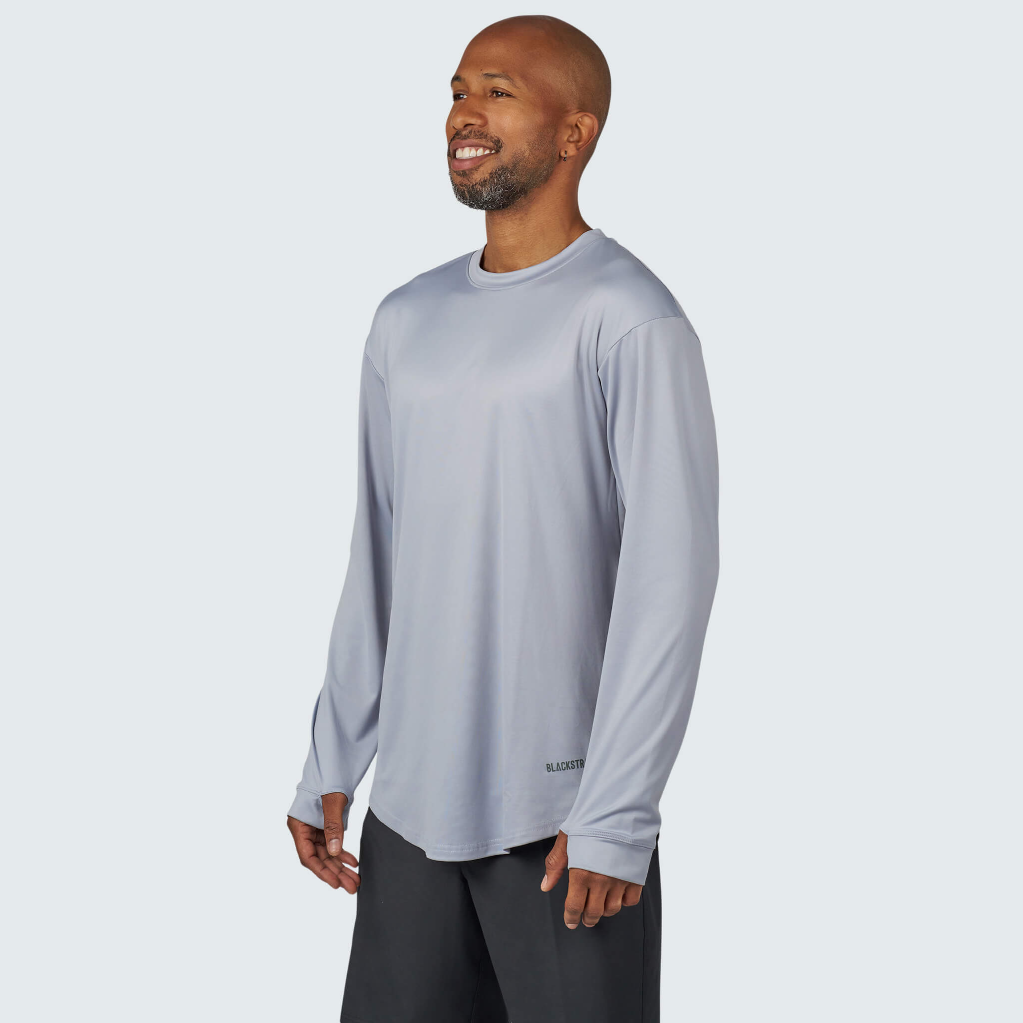 Men's Brackish Crewneck Long Sleeve BlackStrap #color_ash