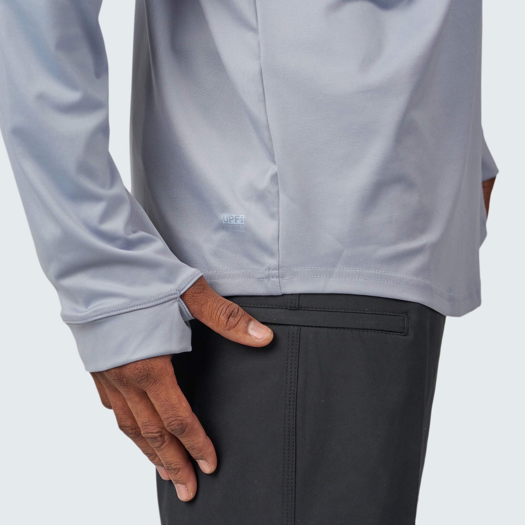 Men's Brackish Crewneck Long Sleeve BlackStrap #color_ash