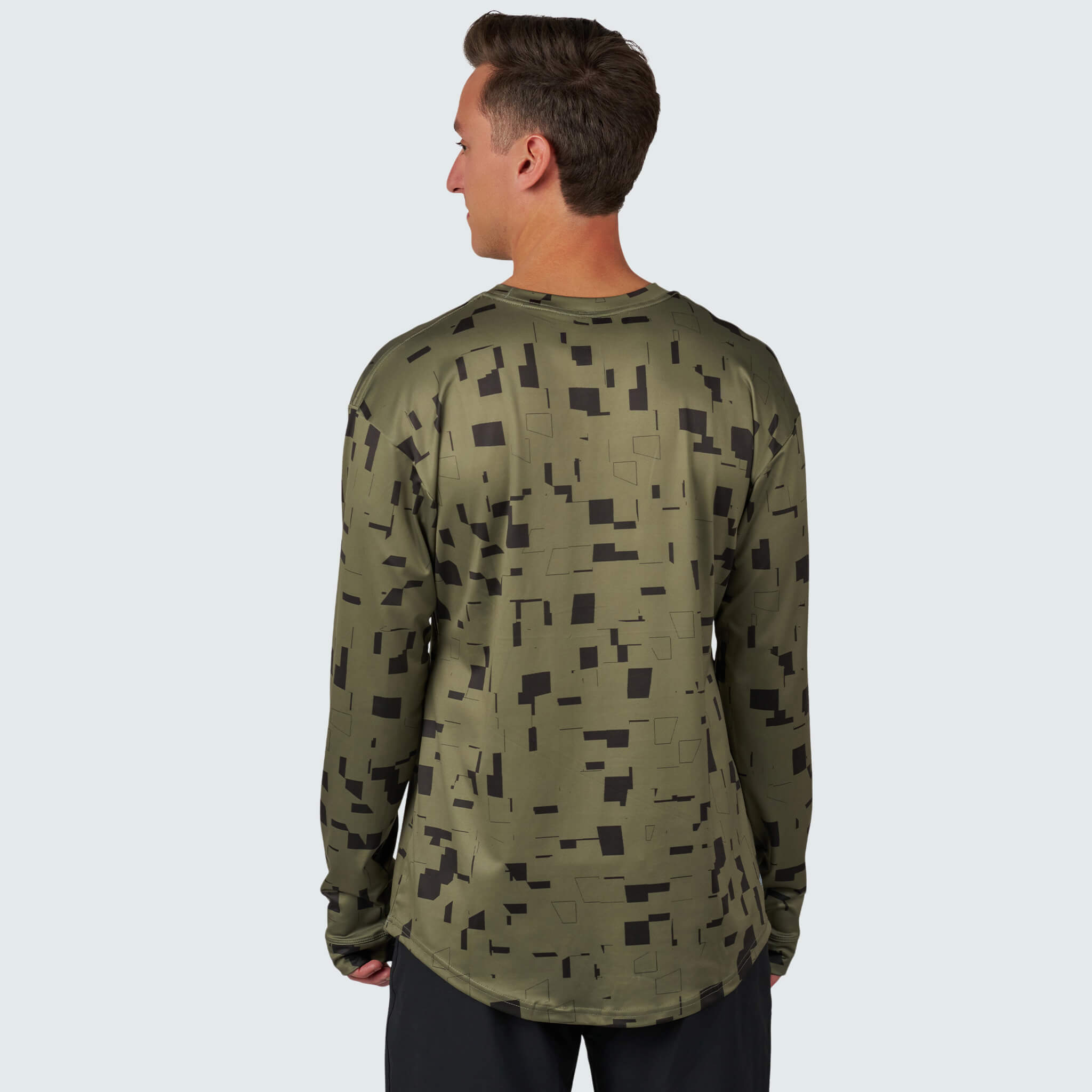 Men's Brackish Crewneck Long Sleeve BlackStrap #color_blocks ponderosa