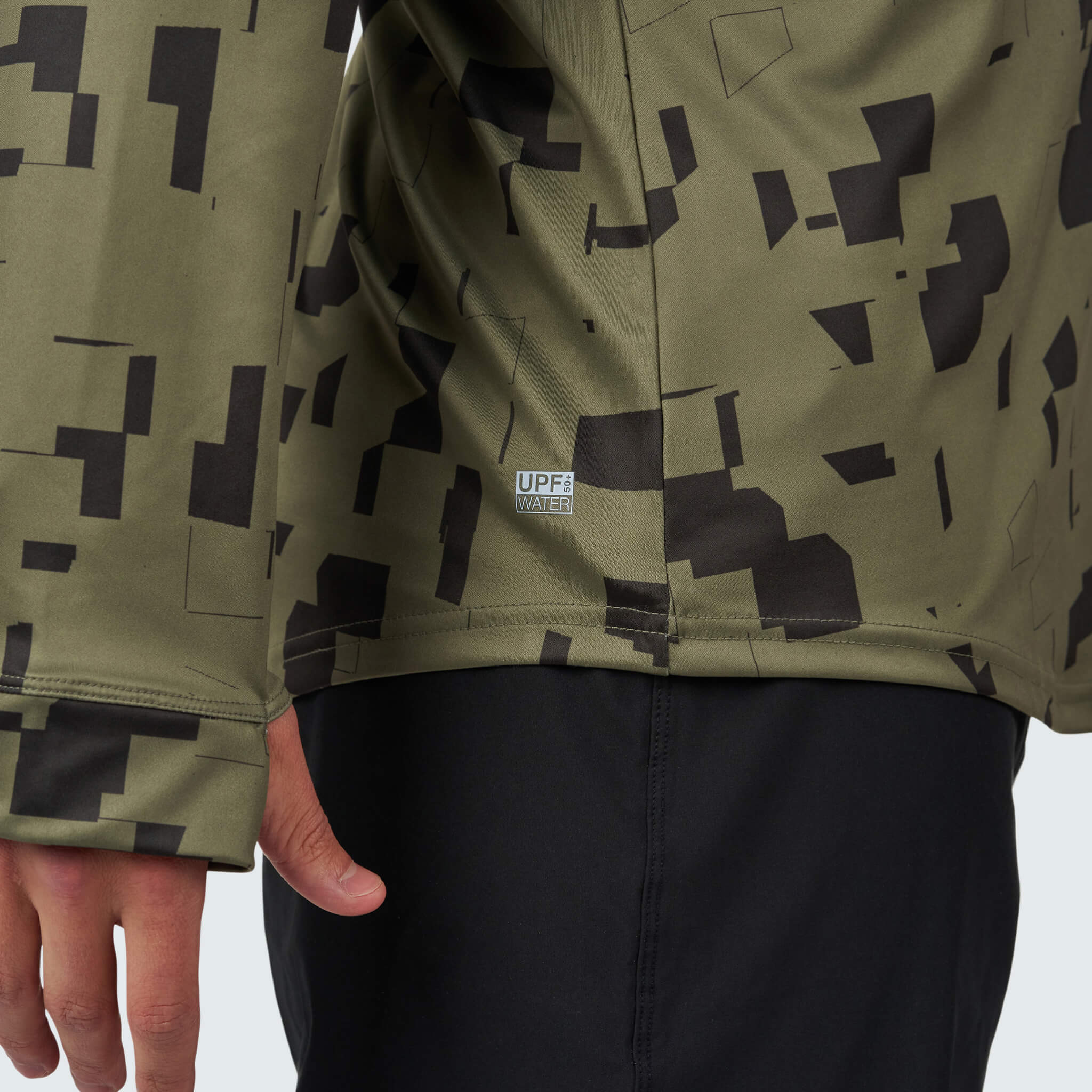 Men's Brackish Crewneck Long Sleeve BlackStrap #color_blocks ponderosa