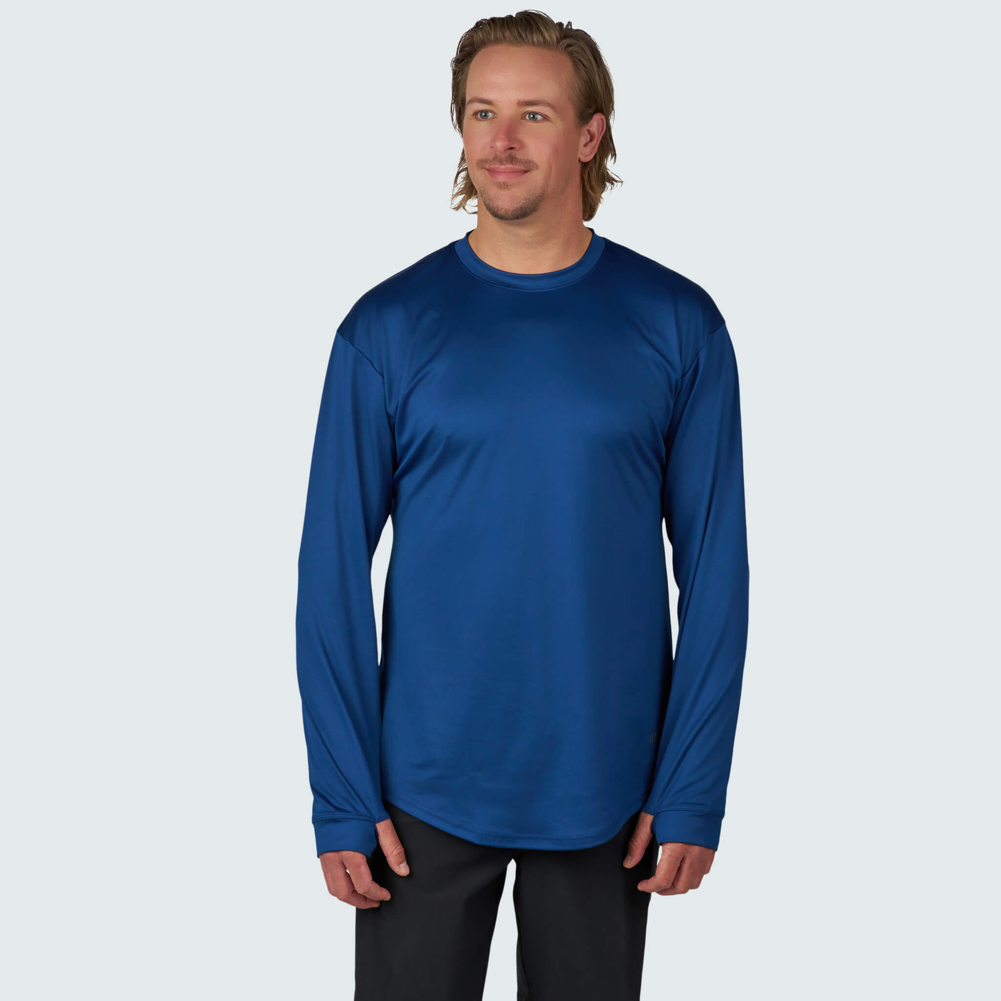 Men's Brackish Crewneck Long Sleeve BlackStrap #color_deschutes