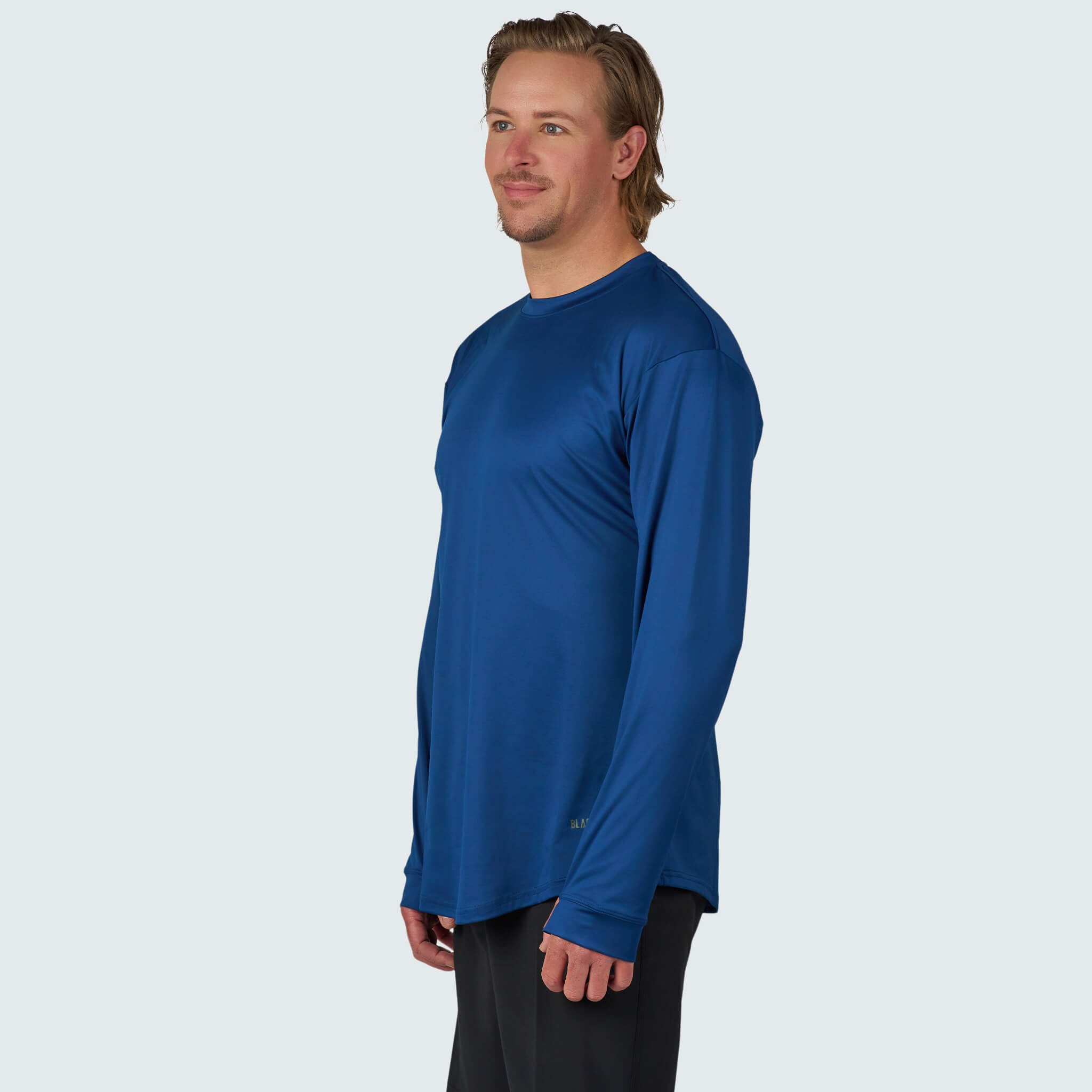 Men's Brackish Crewneck Long Sleeve BlackStrap #color_deschutes