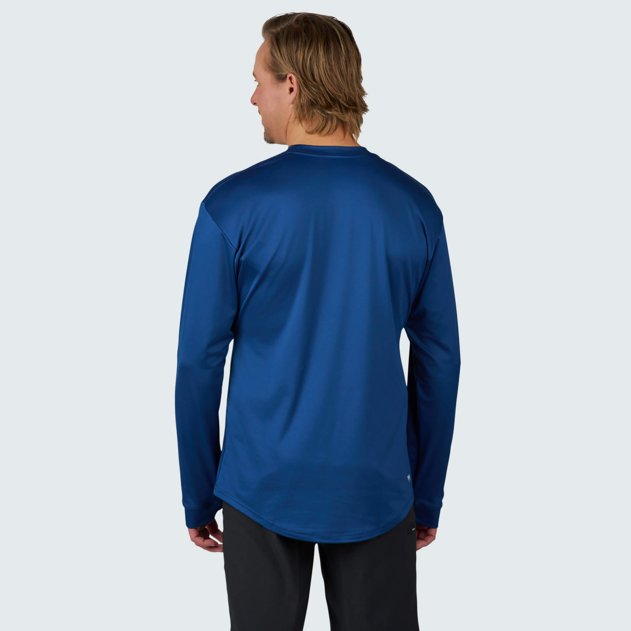 Men's Brackish Crewneck Long Sleeve BlackStrap #color_deschutes