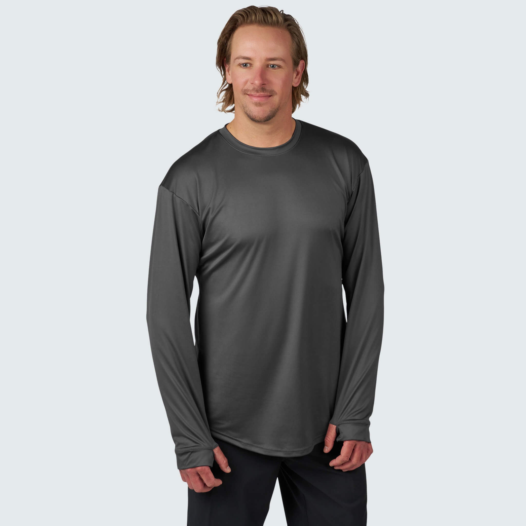 Men's Brackish Crewneck Long Sleeve BlackStrap #color_smoldered