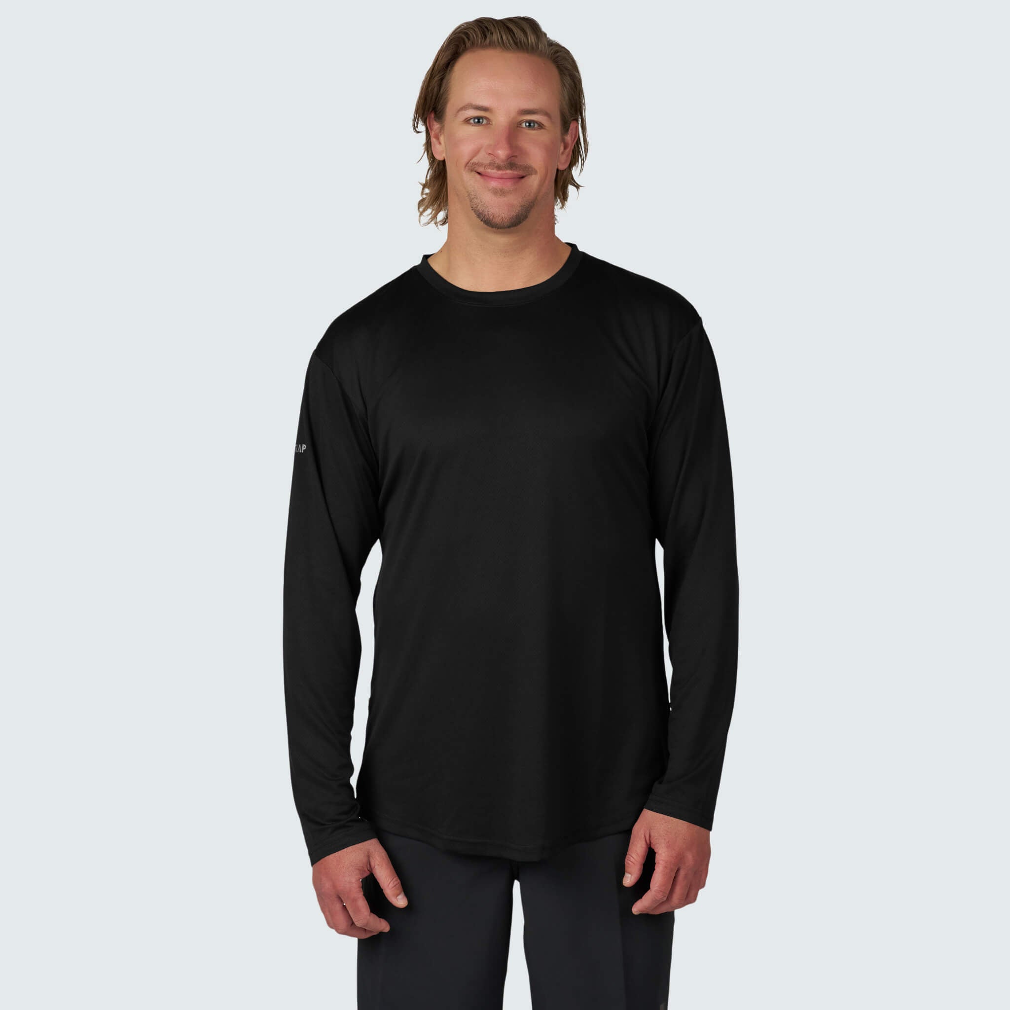 Men's Voyage Crew Long Sleeve Shirt BlackStrap #color_black