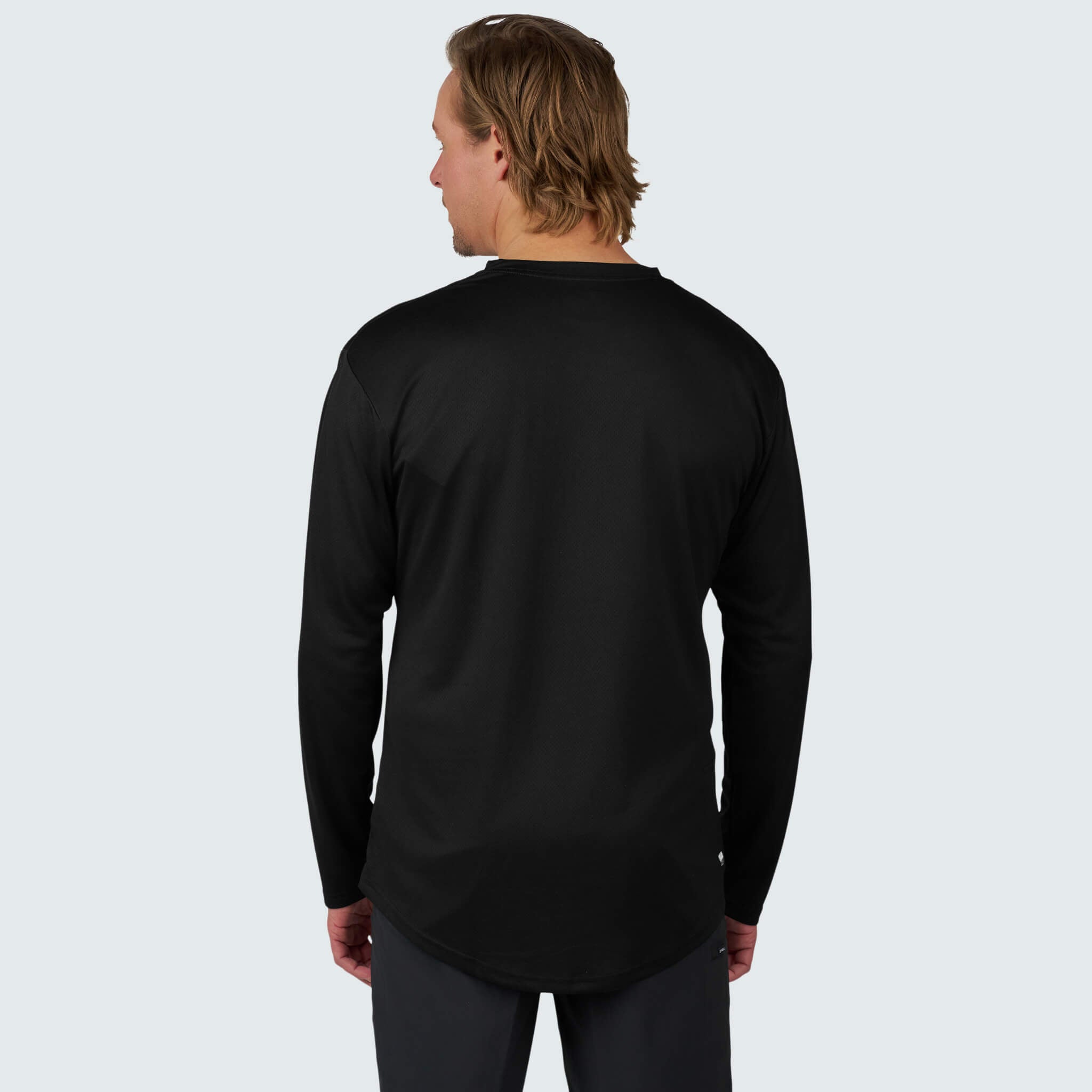 Men's Voyage Crew Long Sleeve Shirt BlackStrap #color_black