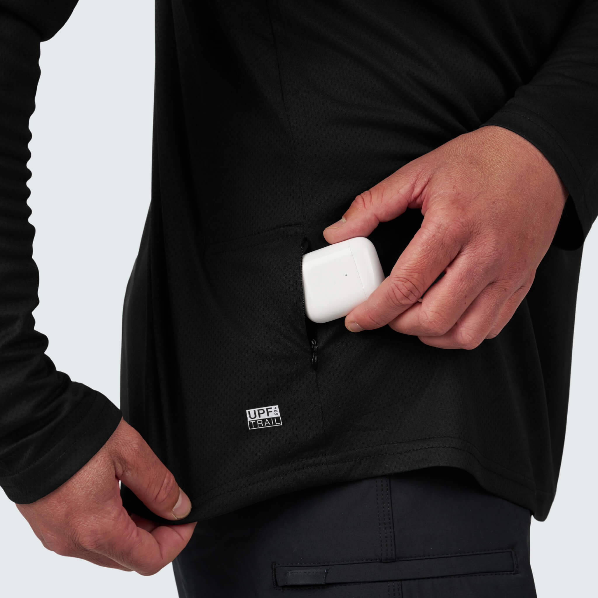 Men's Voyage Crew Long Sleeve Shirt BlackStrap #color_black