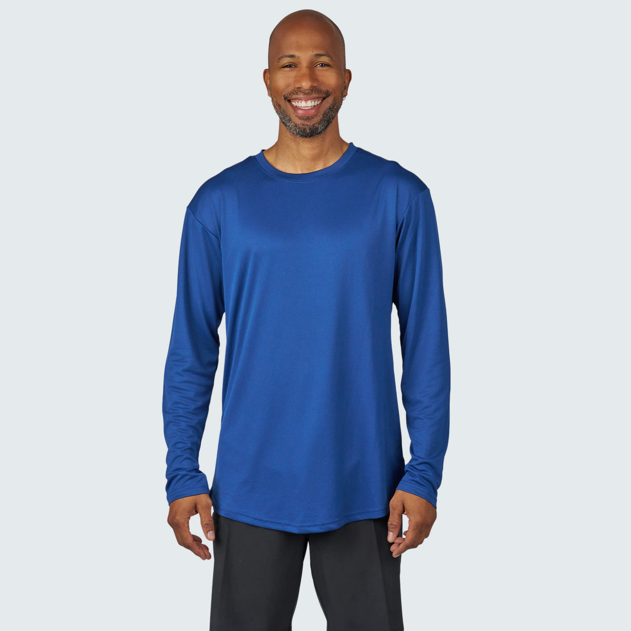 Men's Voyage Crew Long Sleeve Shirt BlackStrap #color_deschutes