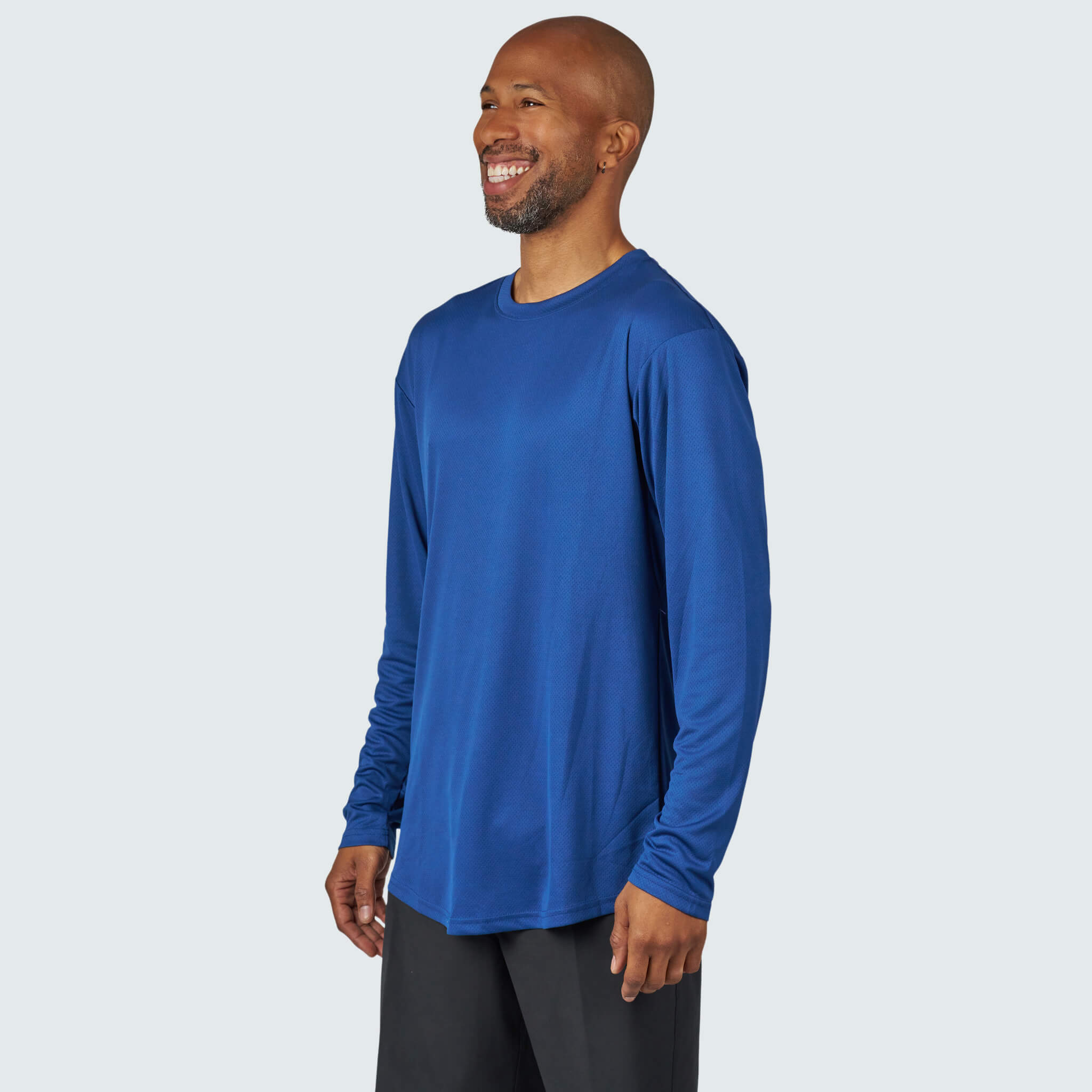 Men's Voyage Crew Long Sleeve Shirt BlackStrap #color_deschutes