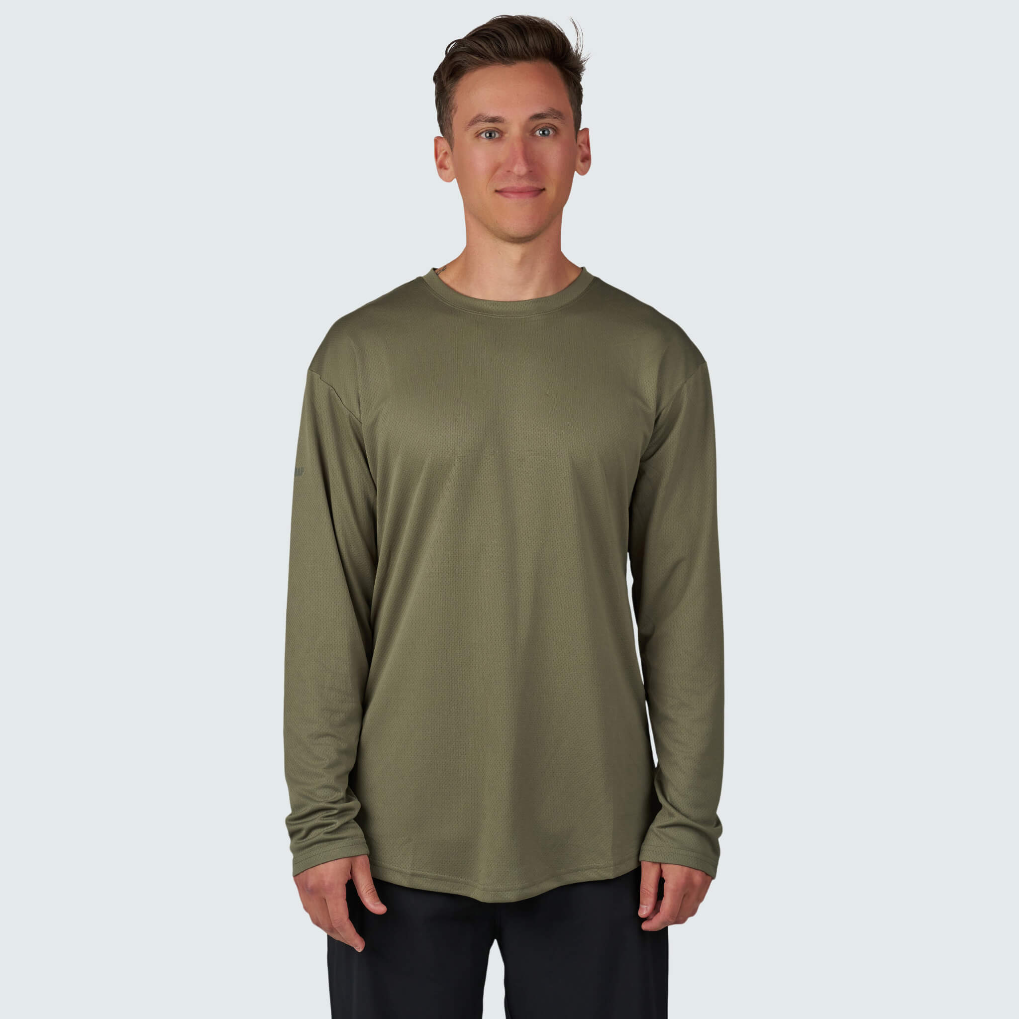 Men's Voyage Crew Long Sleeve Shirt BlackStrap #color_ponderosa