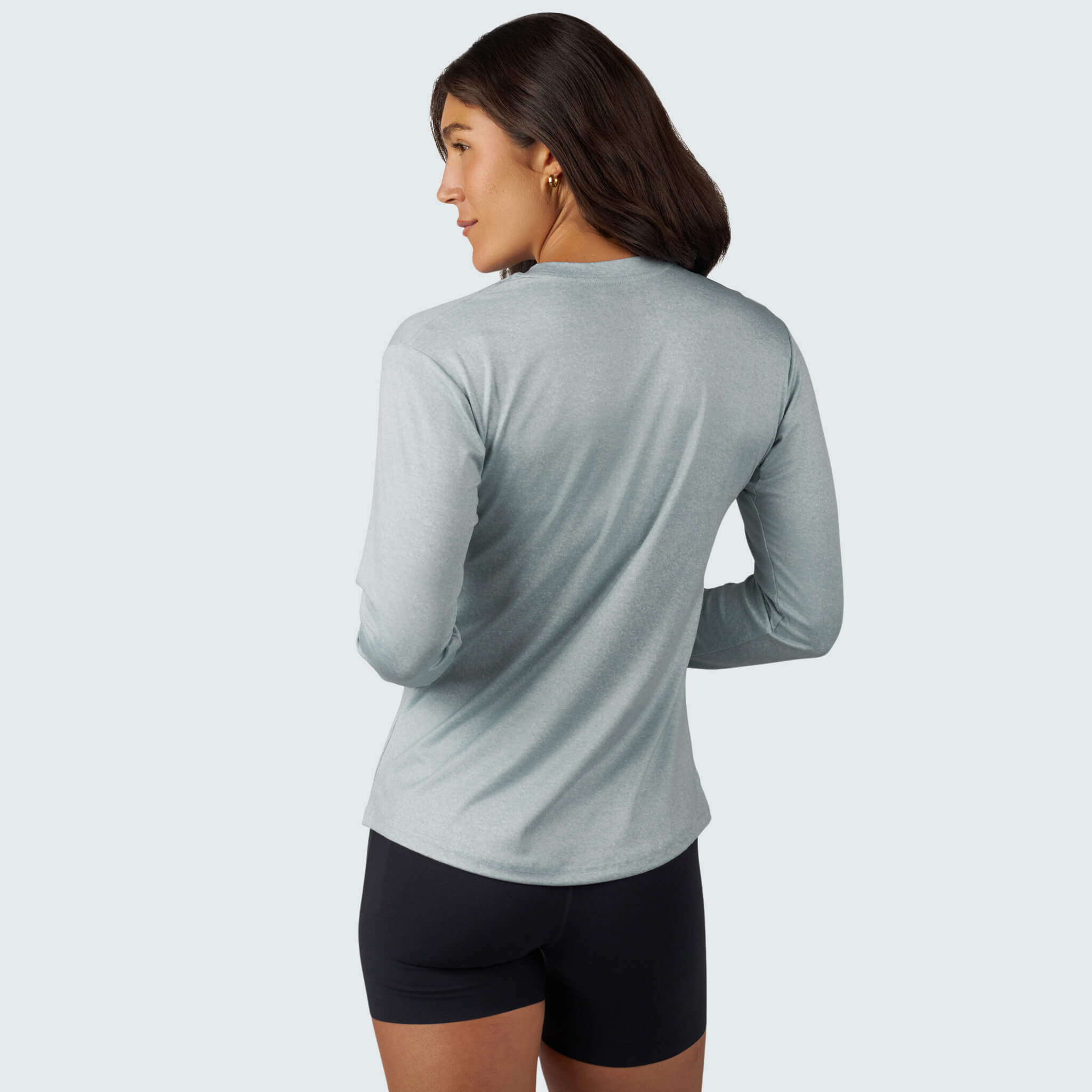 Women's Brackish Crewneck Long Sleeve BlackStrap #color_heathered juniper