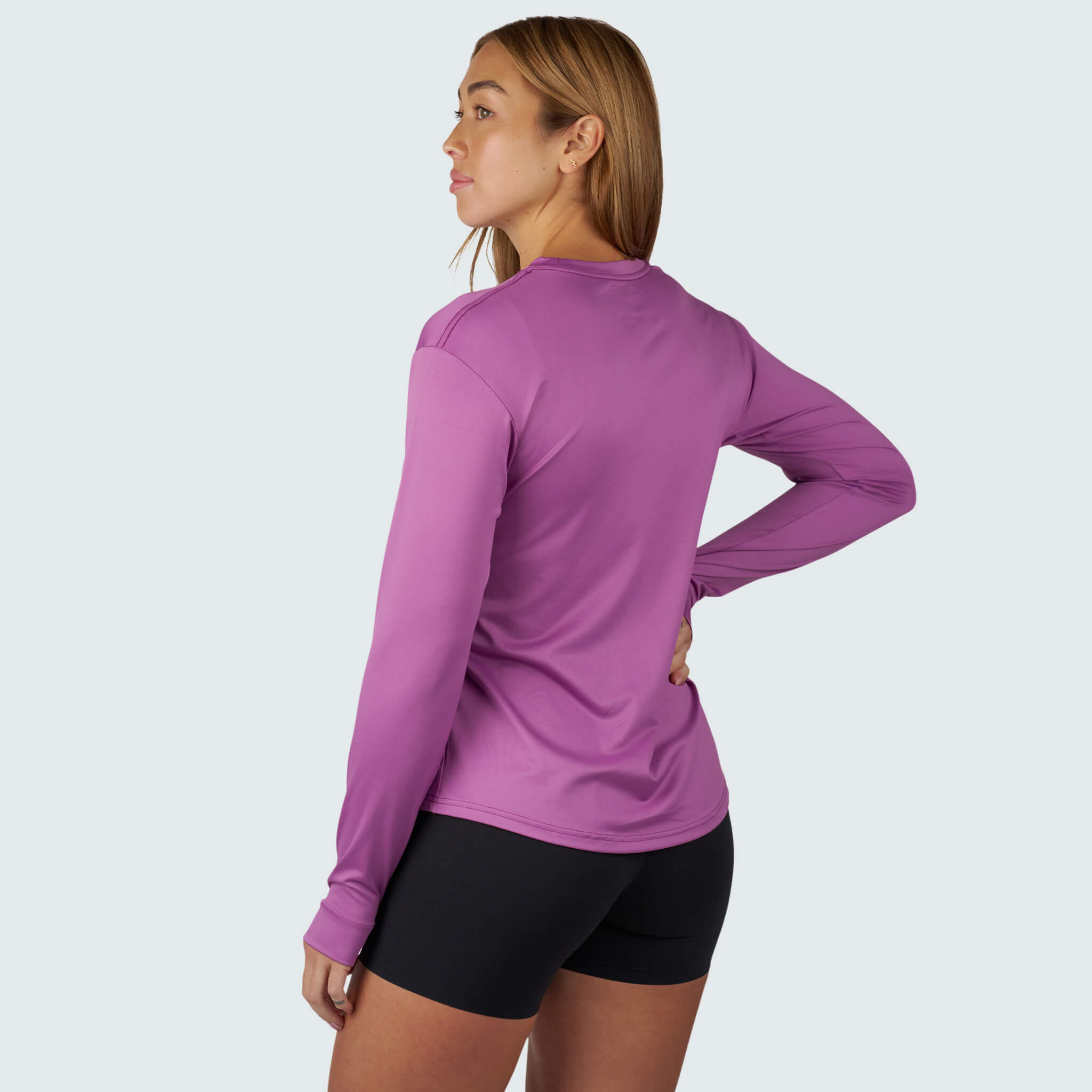 Women's Brackish Crewneck Long Sleeve BlackStrap #color_lupine