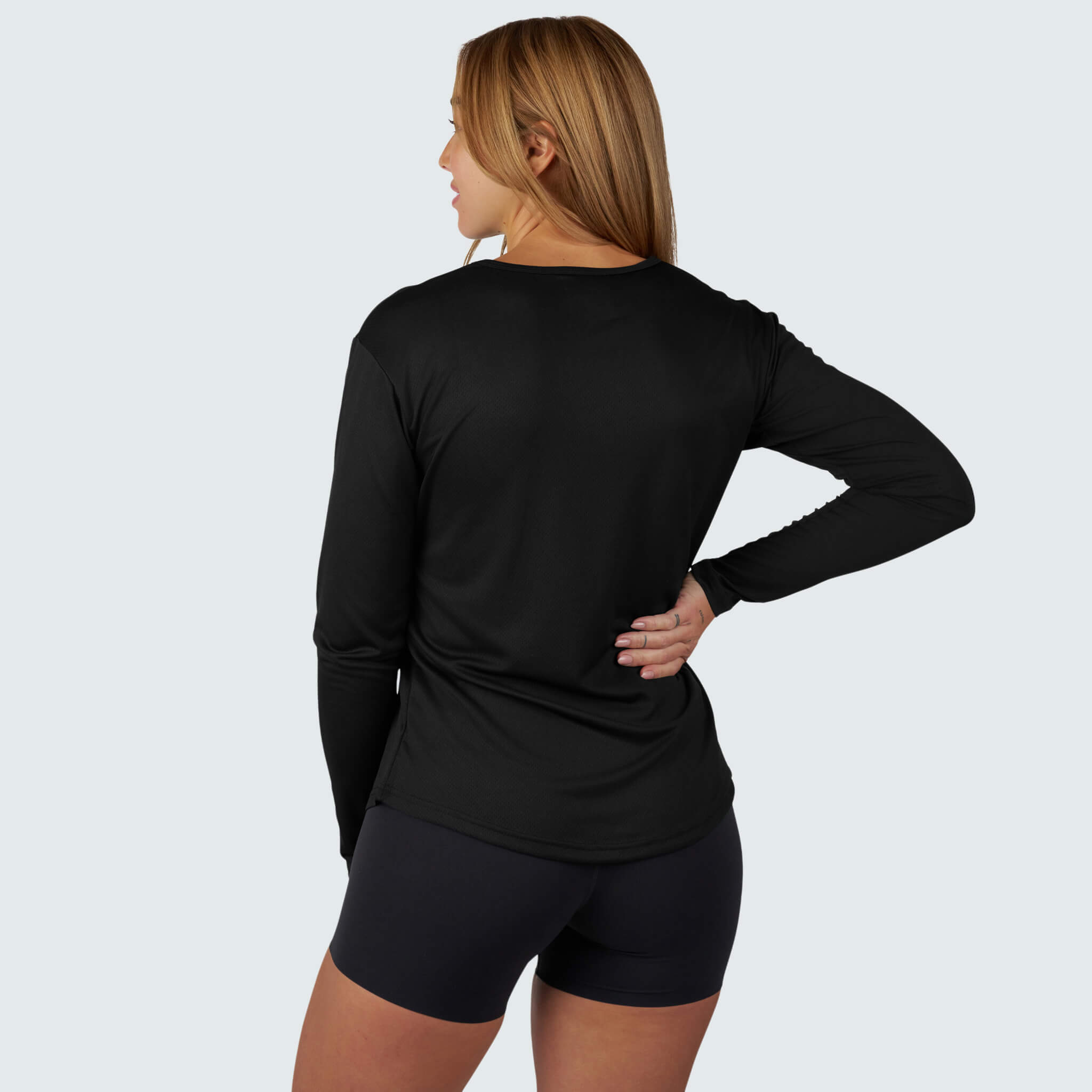 Women's Voyage Crewneck Long Sleeve BlackStrap #color_black